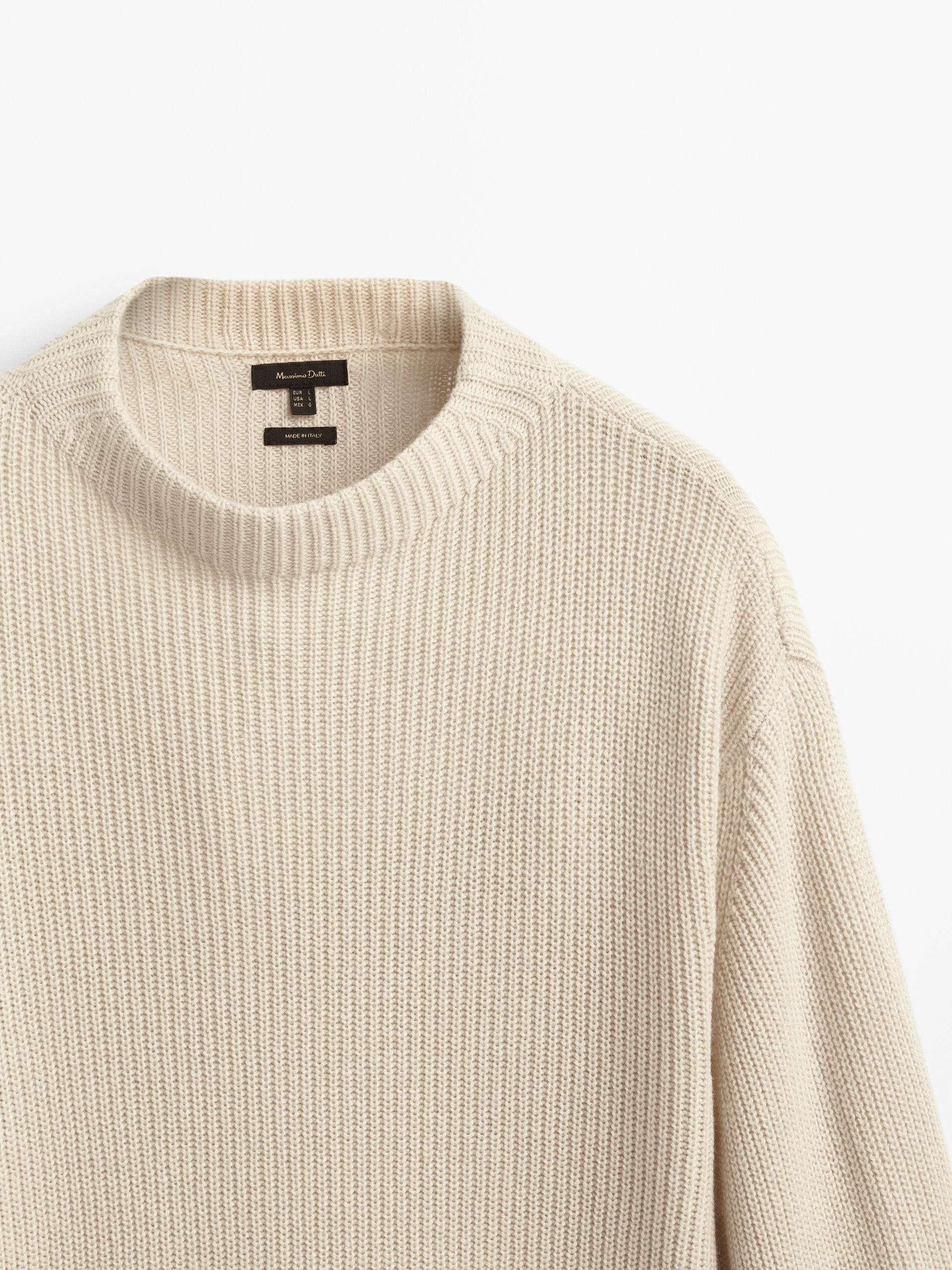 Purl knit sweater - null - Massimo Dutti
