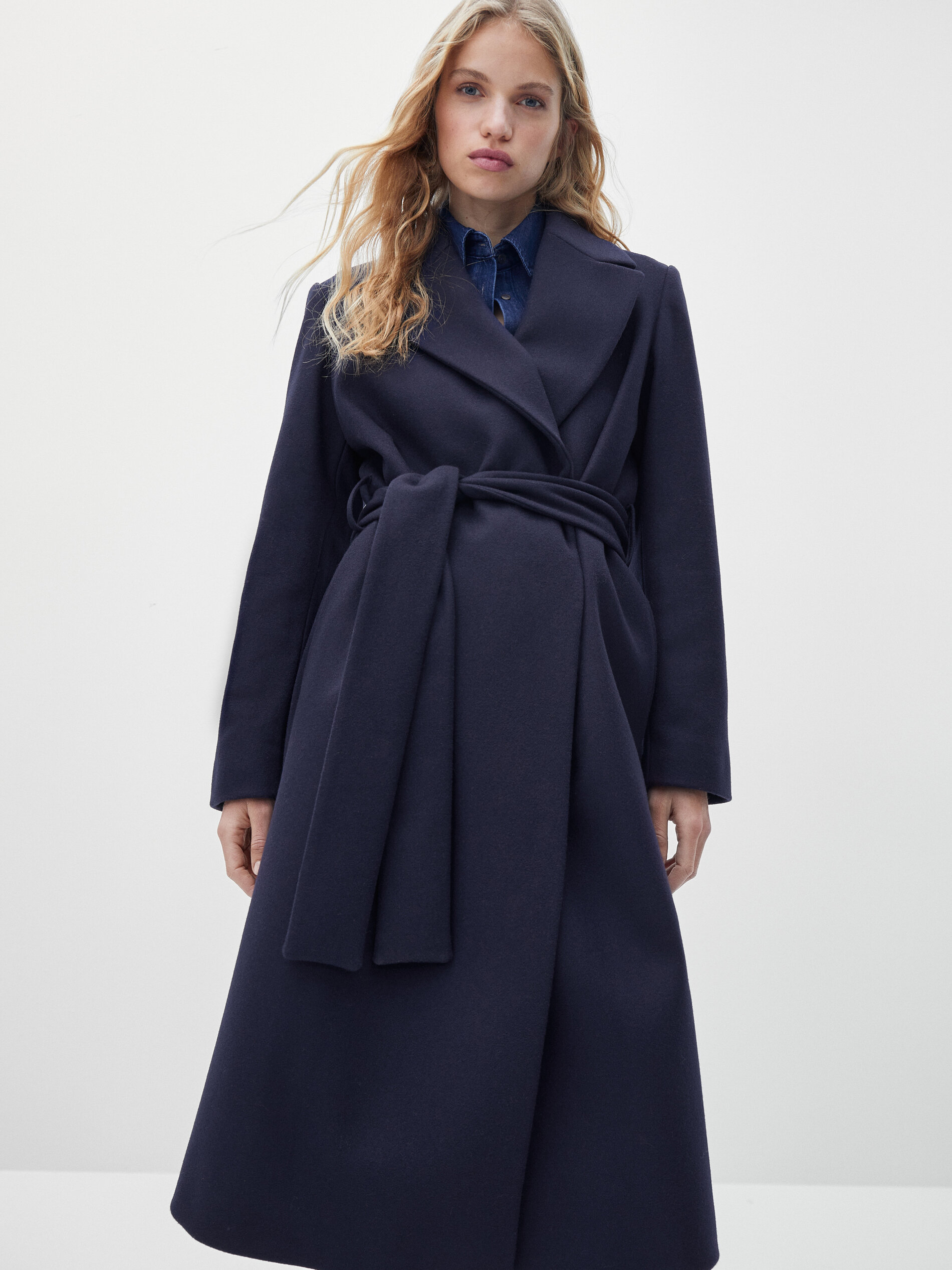 Wool dressing gown coat clearance
