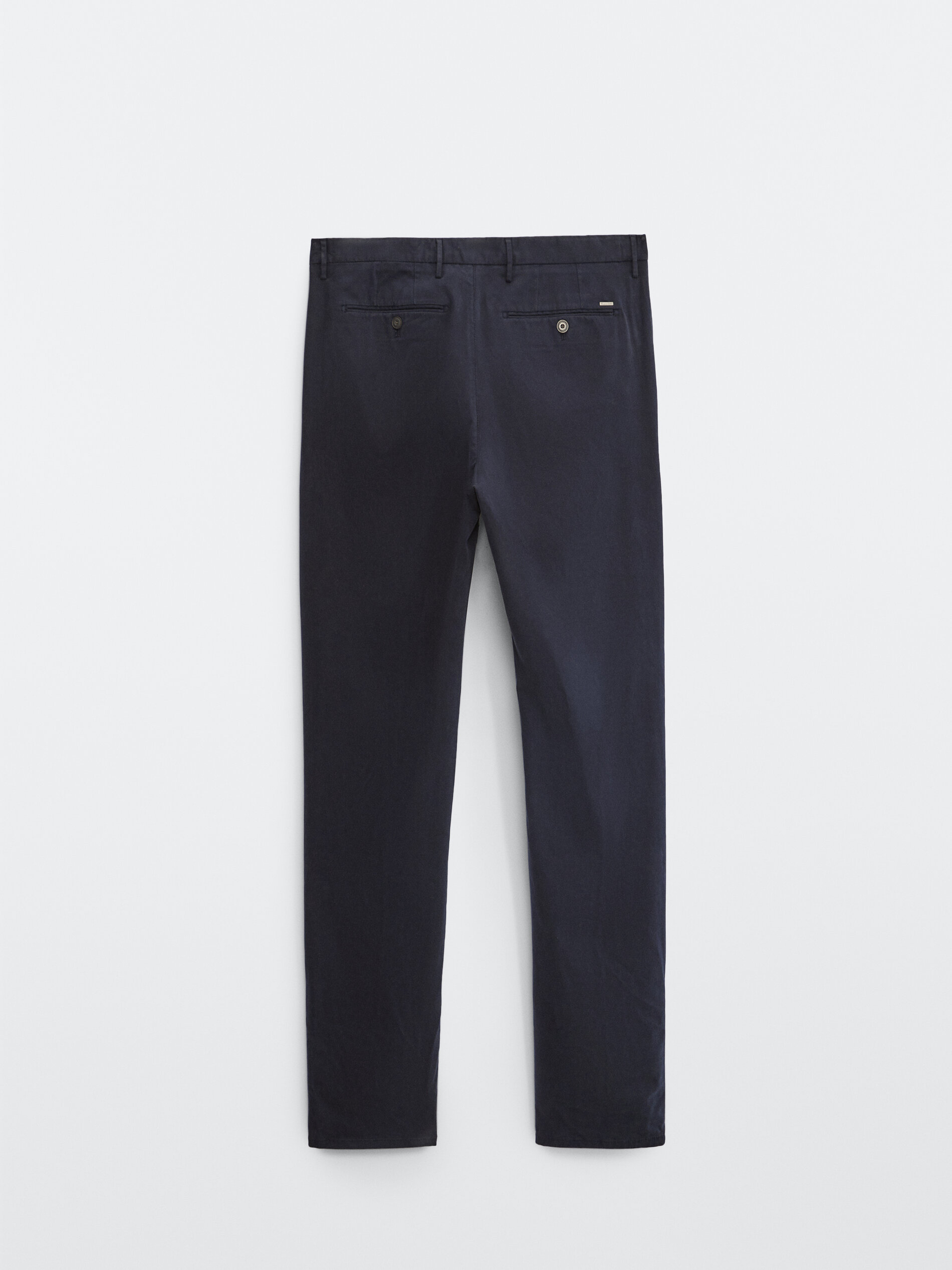 Slim fit cotton chino trousers - null - Massimo Dutti