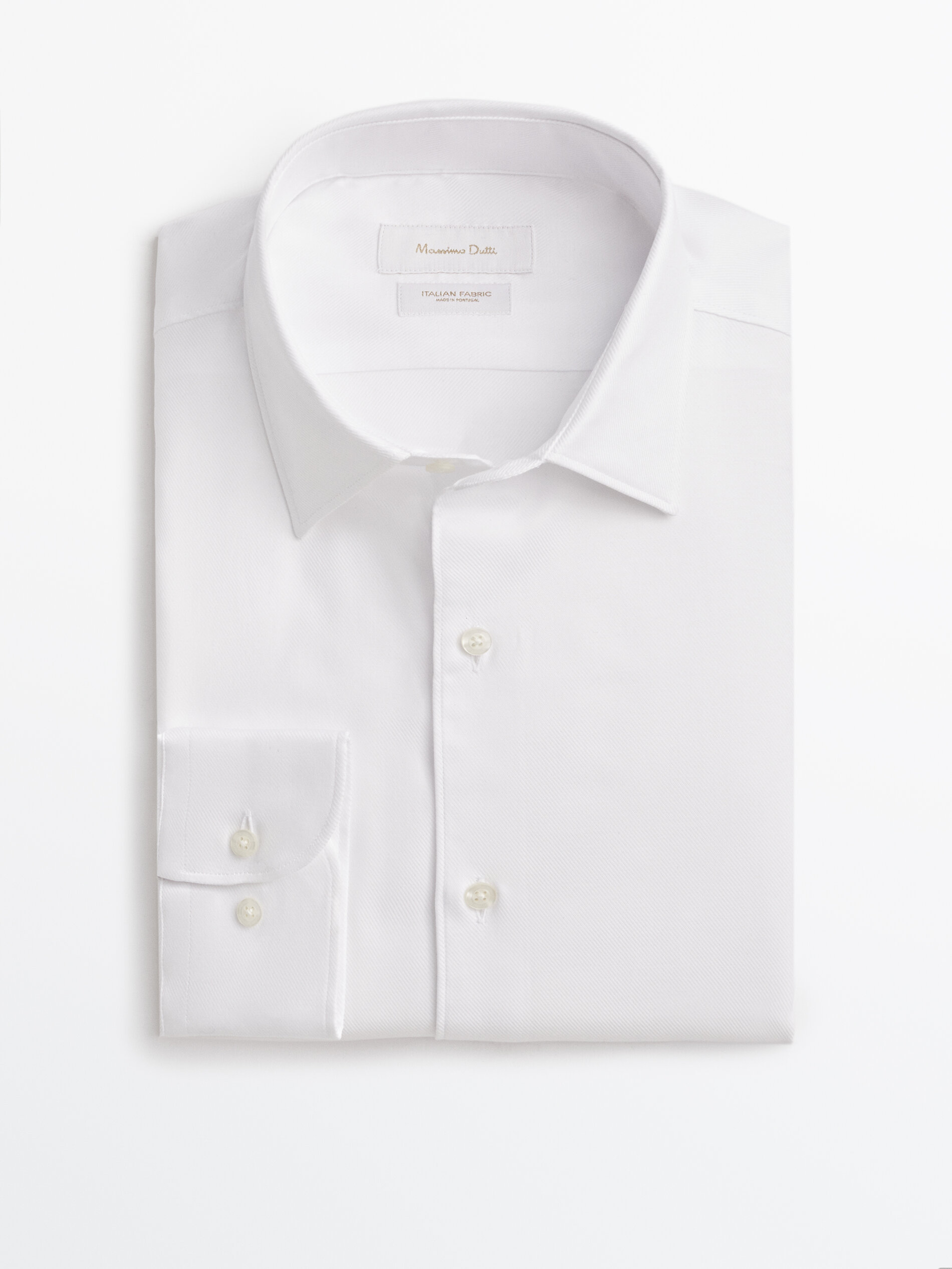 Slim fit cotton twill shirt - null 