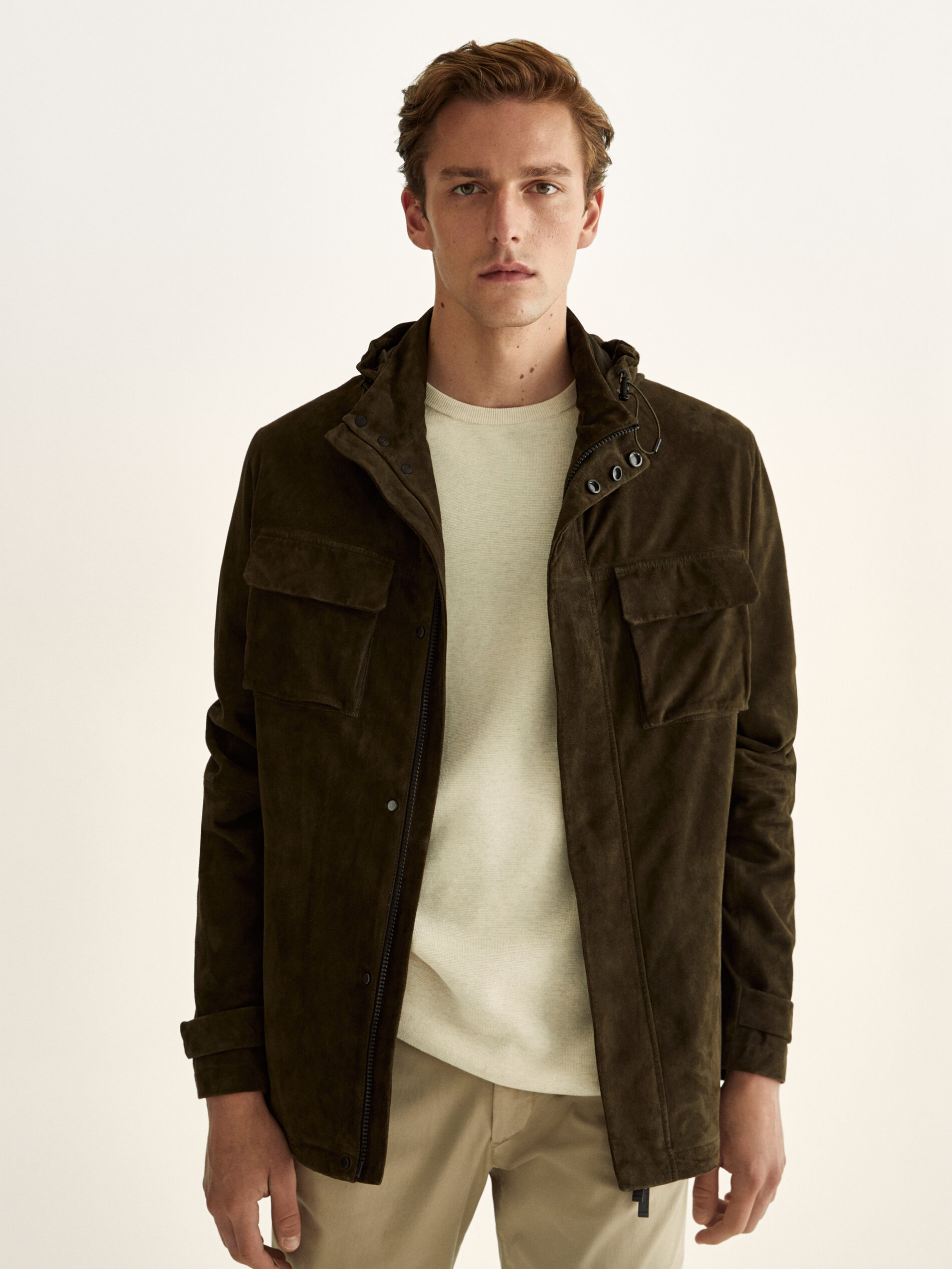 suede jacket massimo dutti
