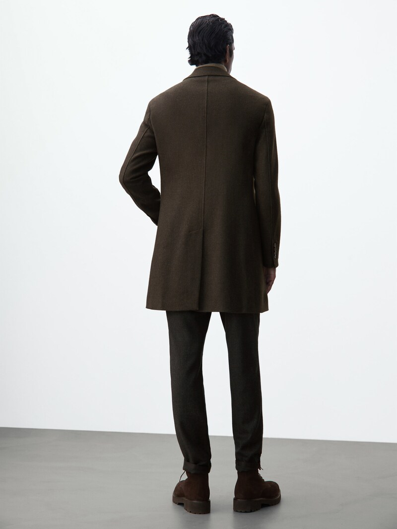 Null的卡其色染色羊毛大衣massimo Dutti Mainland China 中国大陆