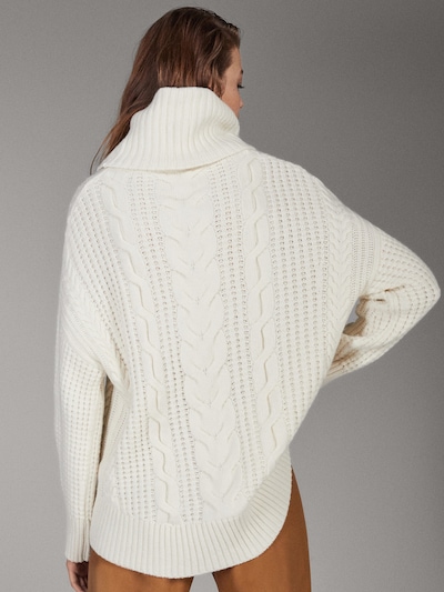 Limited Edition Alpaca And Wool Cable Knit Sweater Null Massimo Dutti