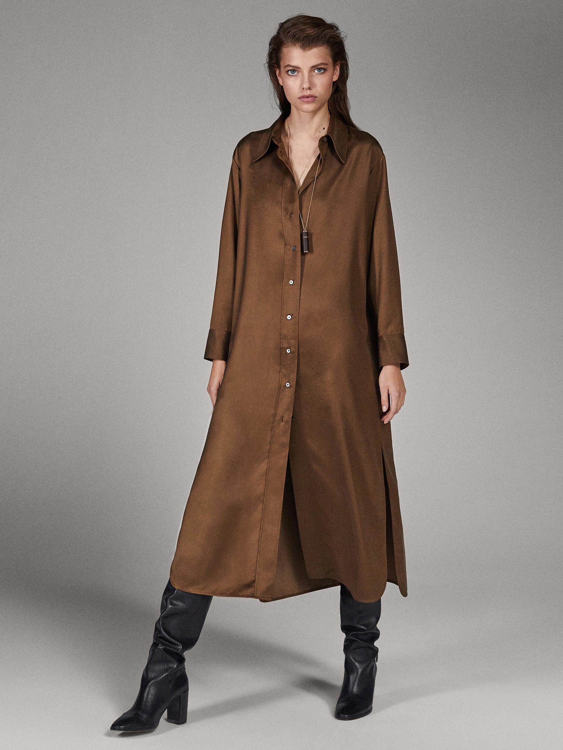 massimo dutti shirt dress