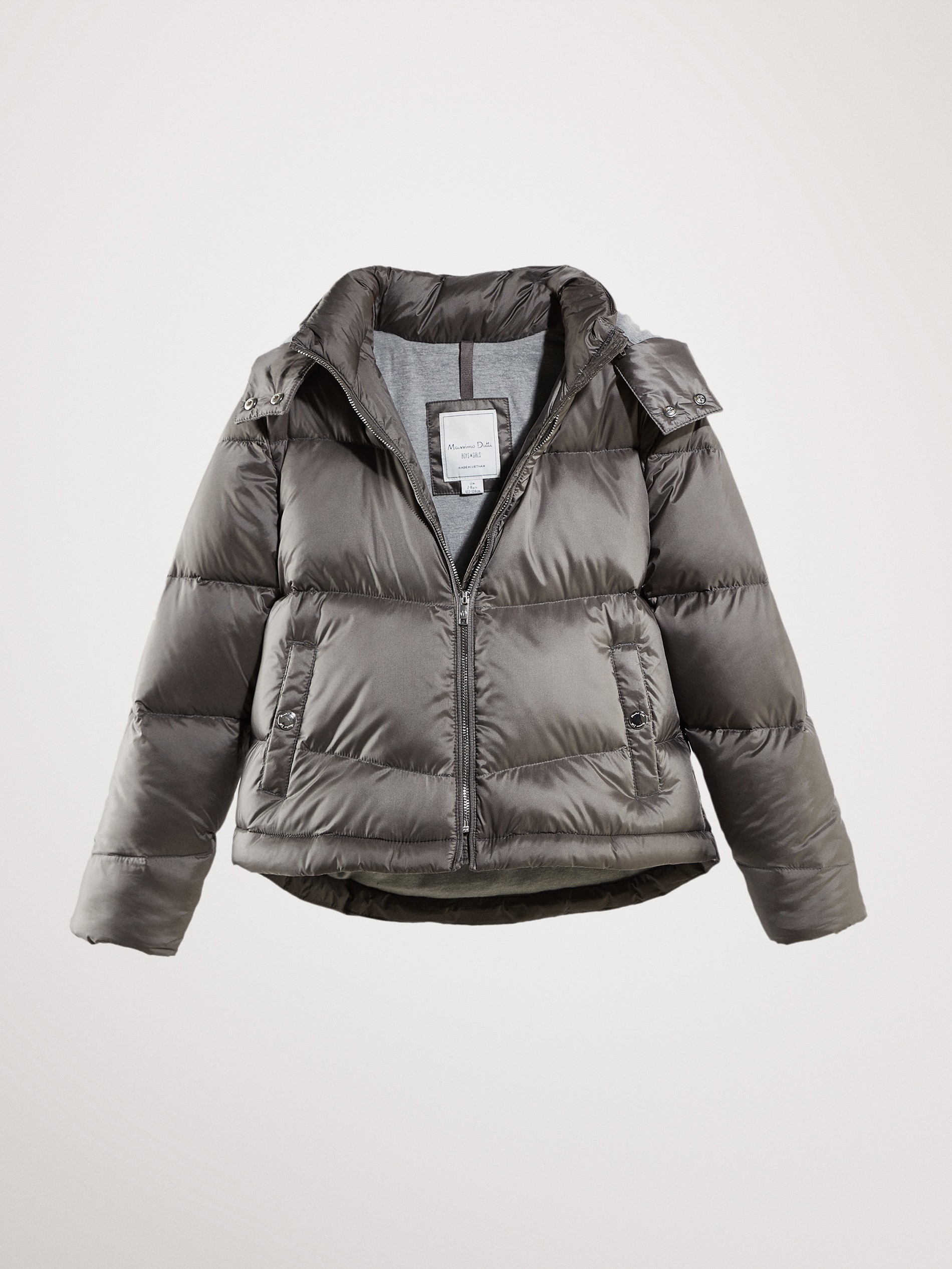 hooded down puffer coat