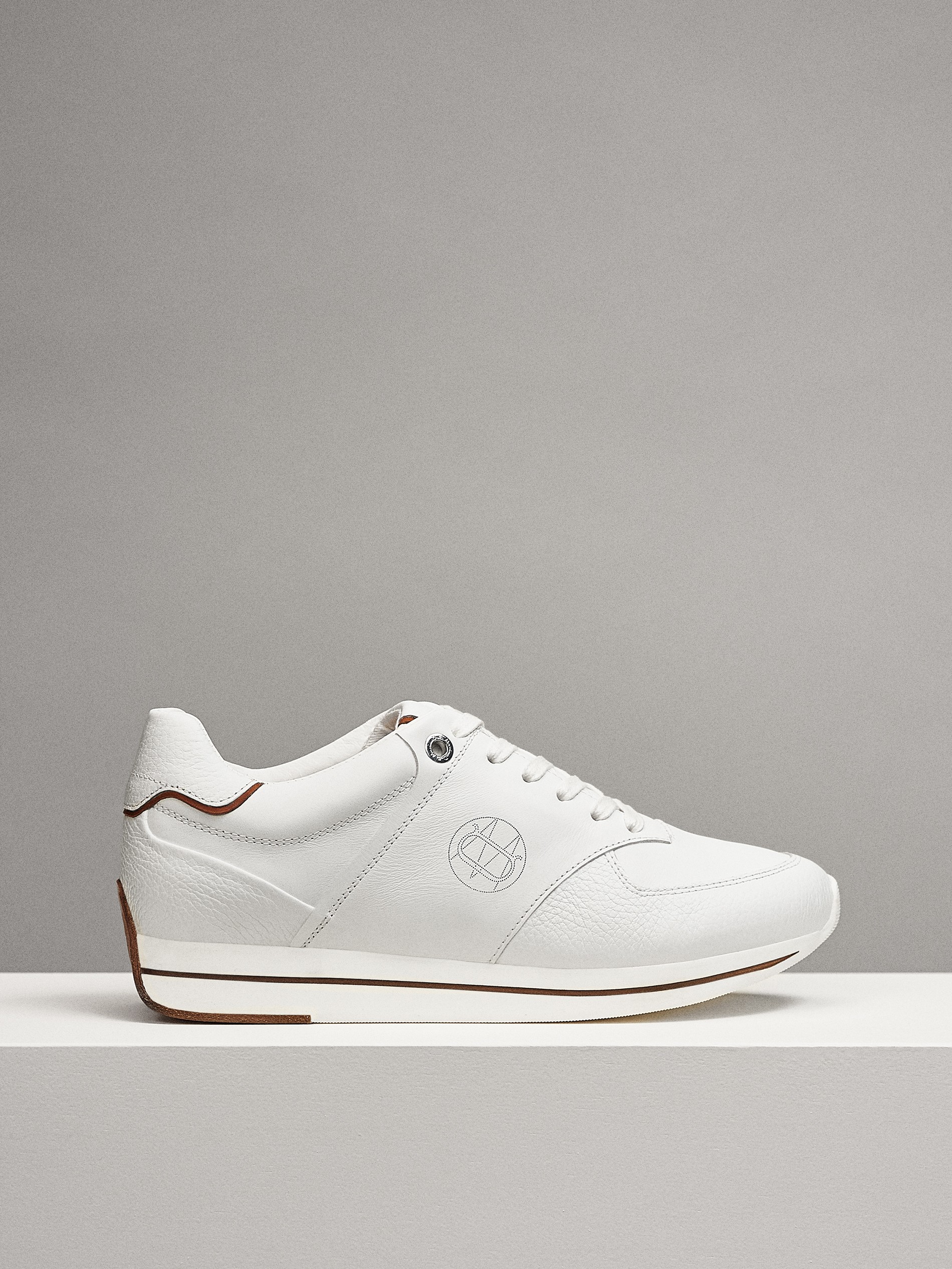 WHITE LEATHER TRAINERS - null - Massimo 