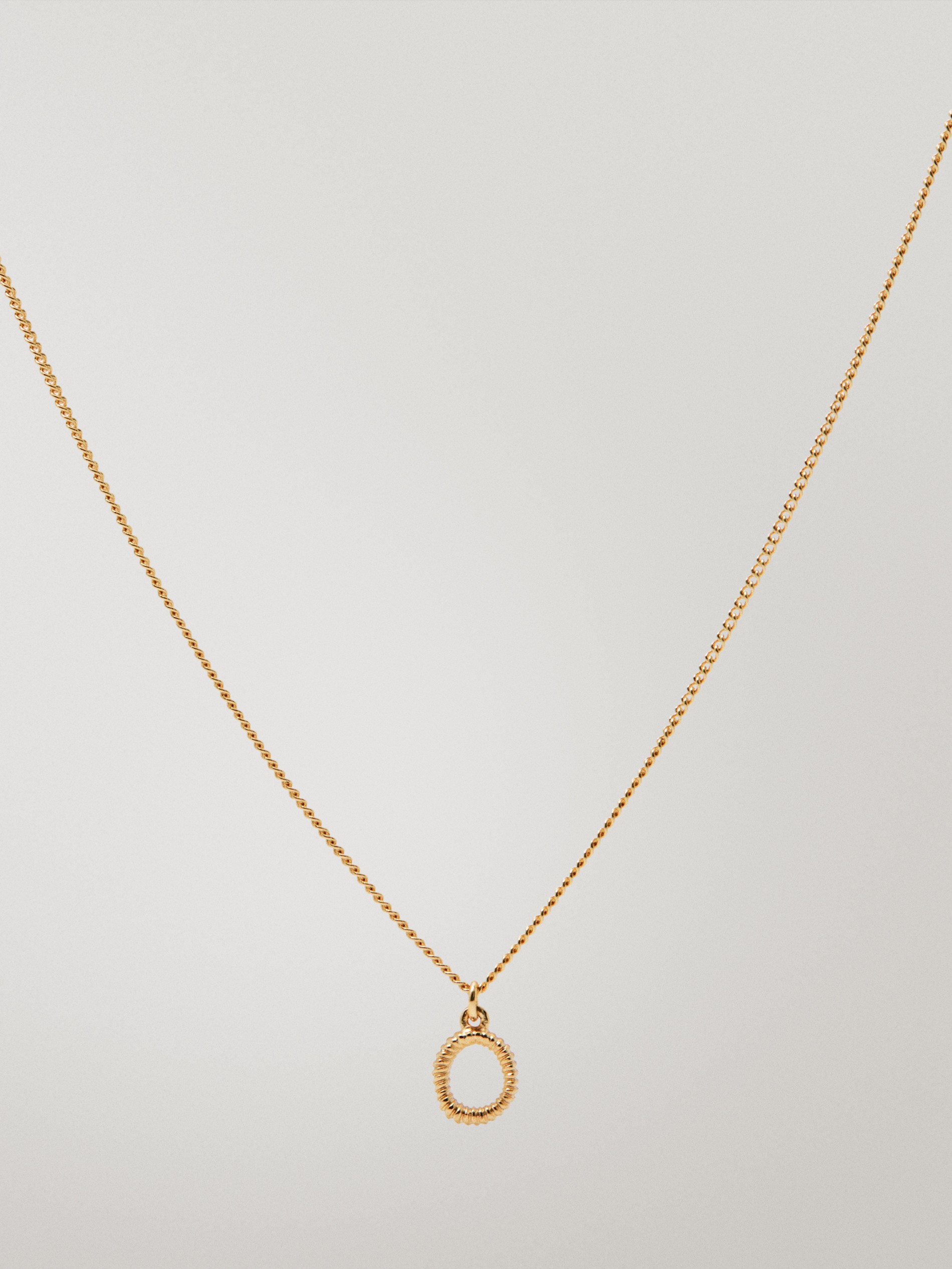 Gold-plated letter o necklace - Women 
