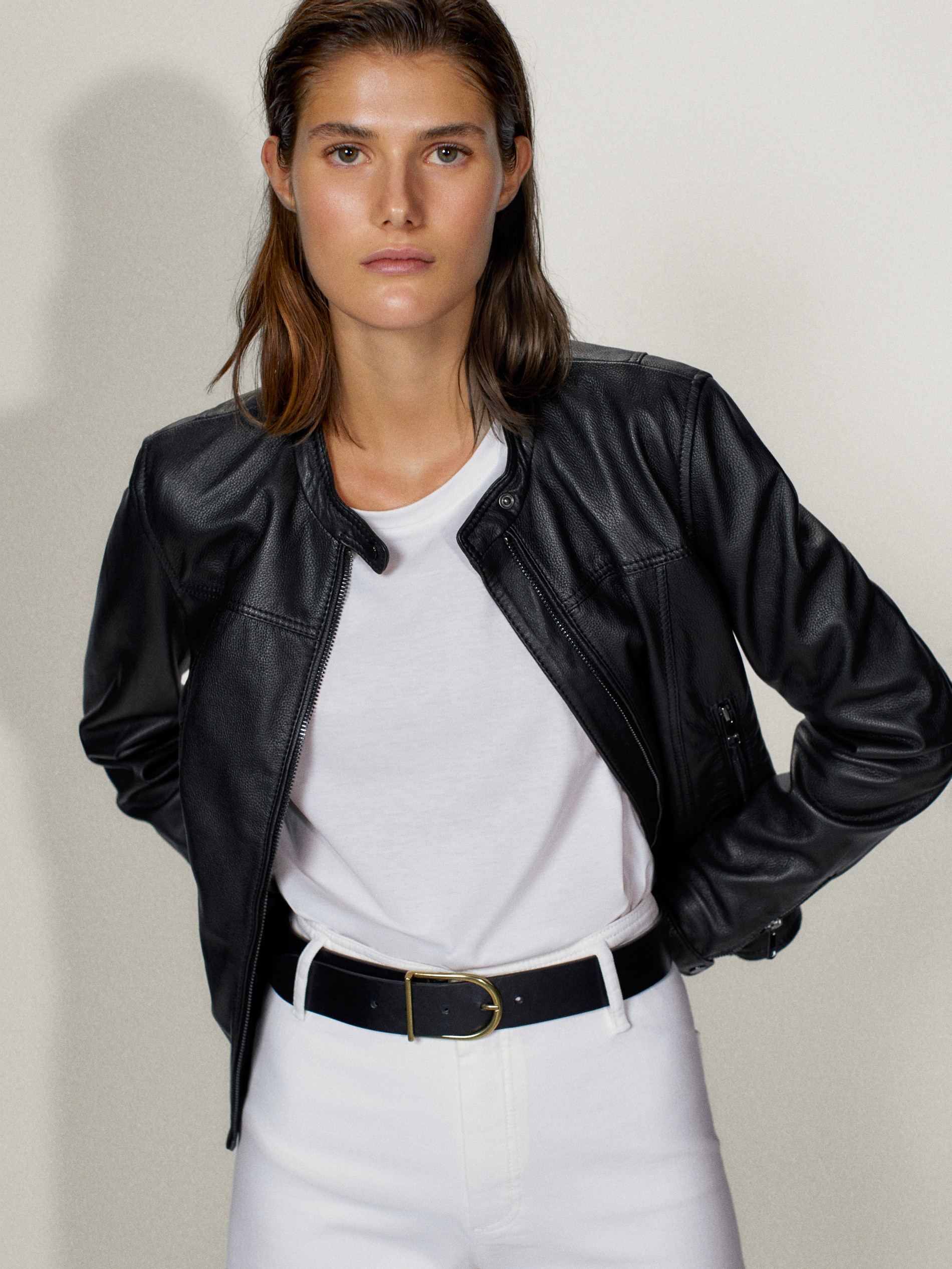 massimo dutti nappa leather jacket 