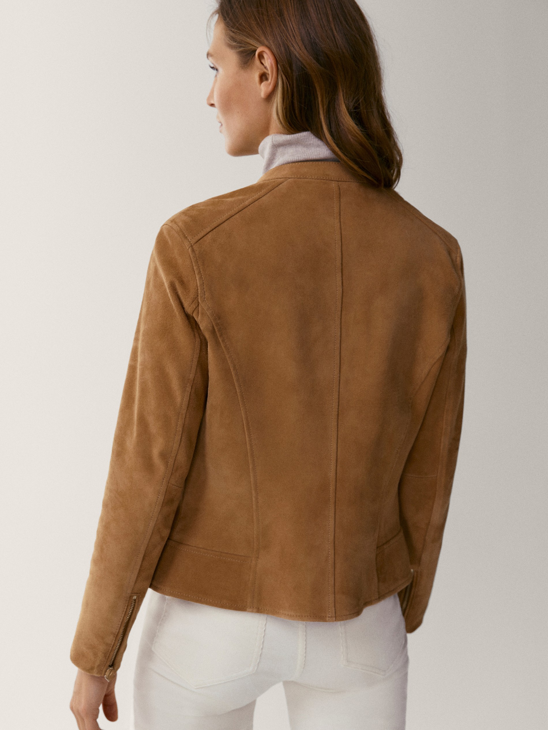 suede jacket massimo dutti