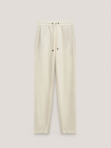 Cotton jogging fit modal trousers - null - Massimo Dutti