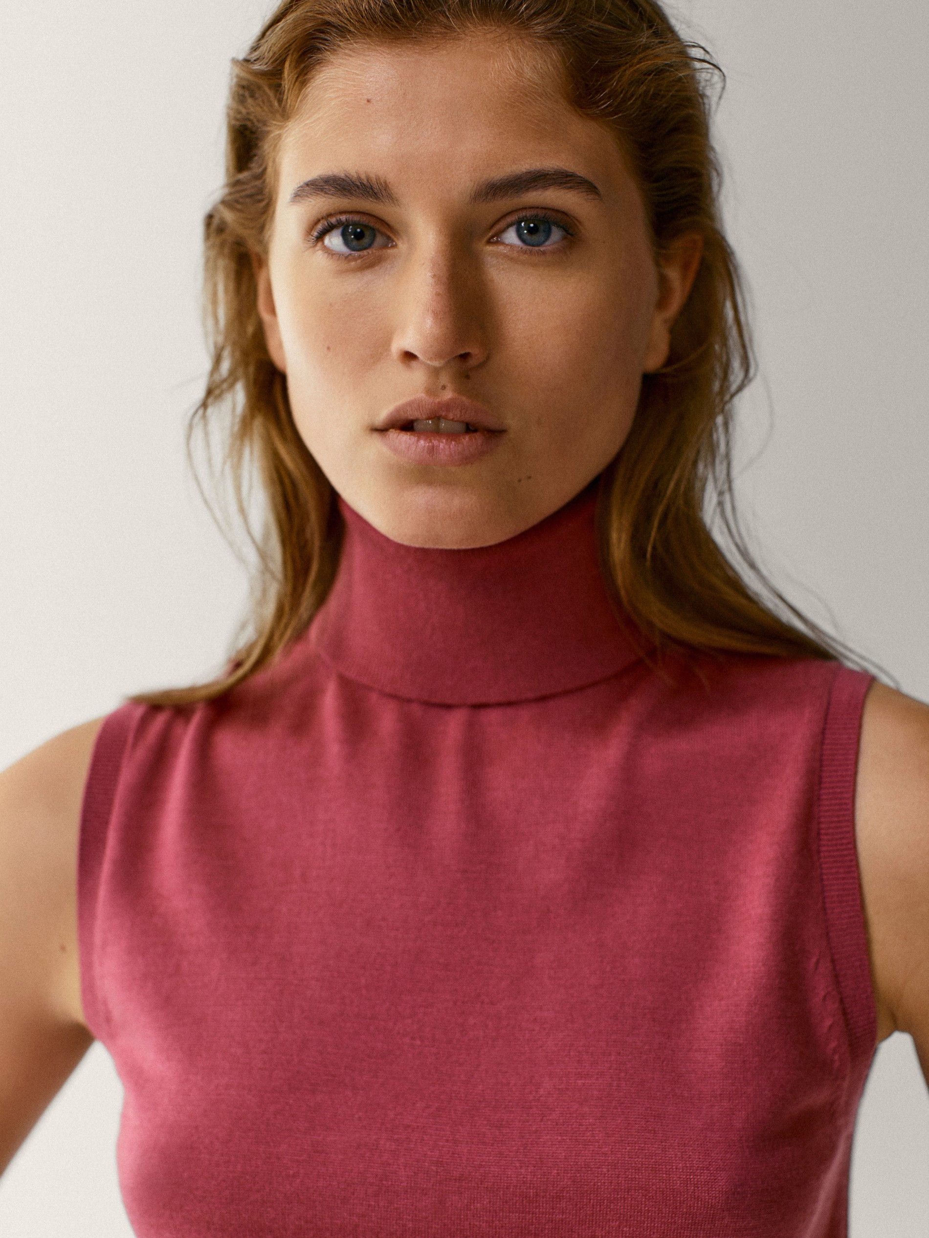 silk turtleneck sleeveless