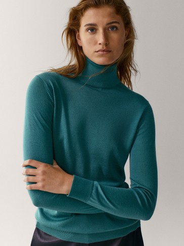massimo dutti high neck sweater