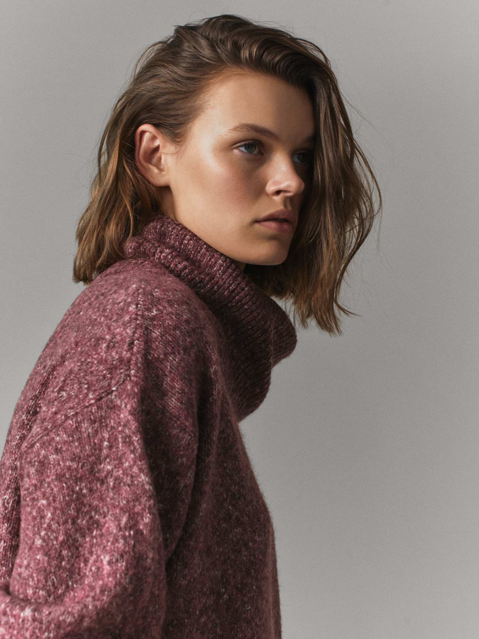 wide neck turtleneck sweater