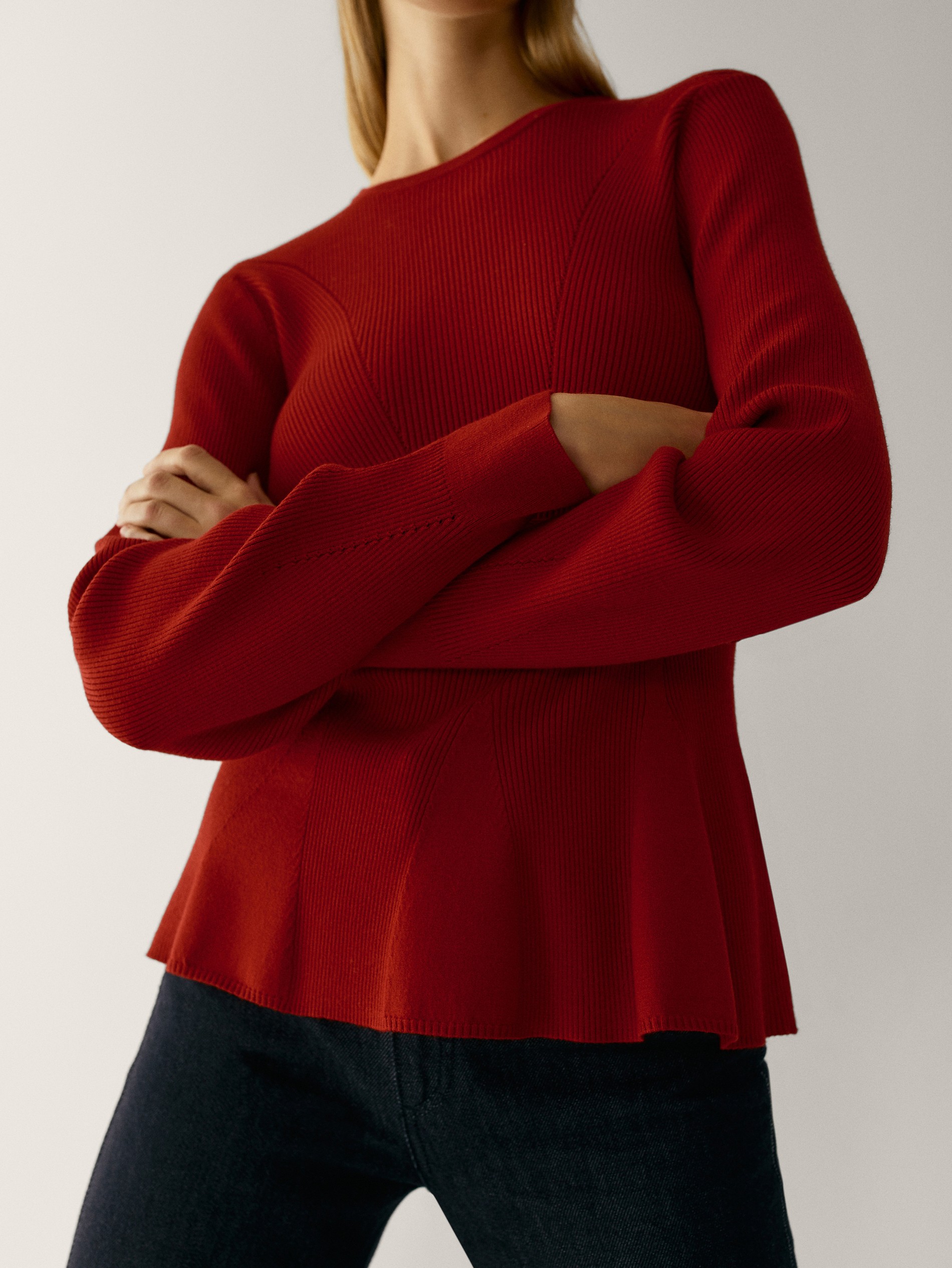 peplum sweater top