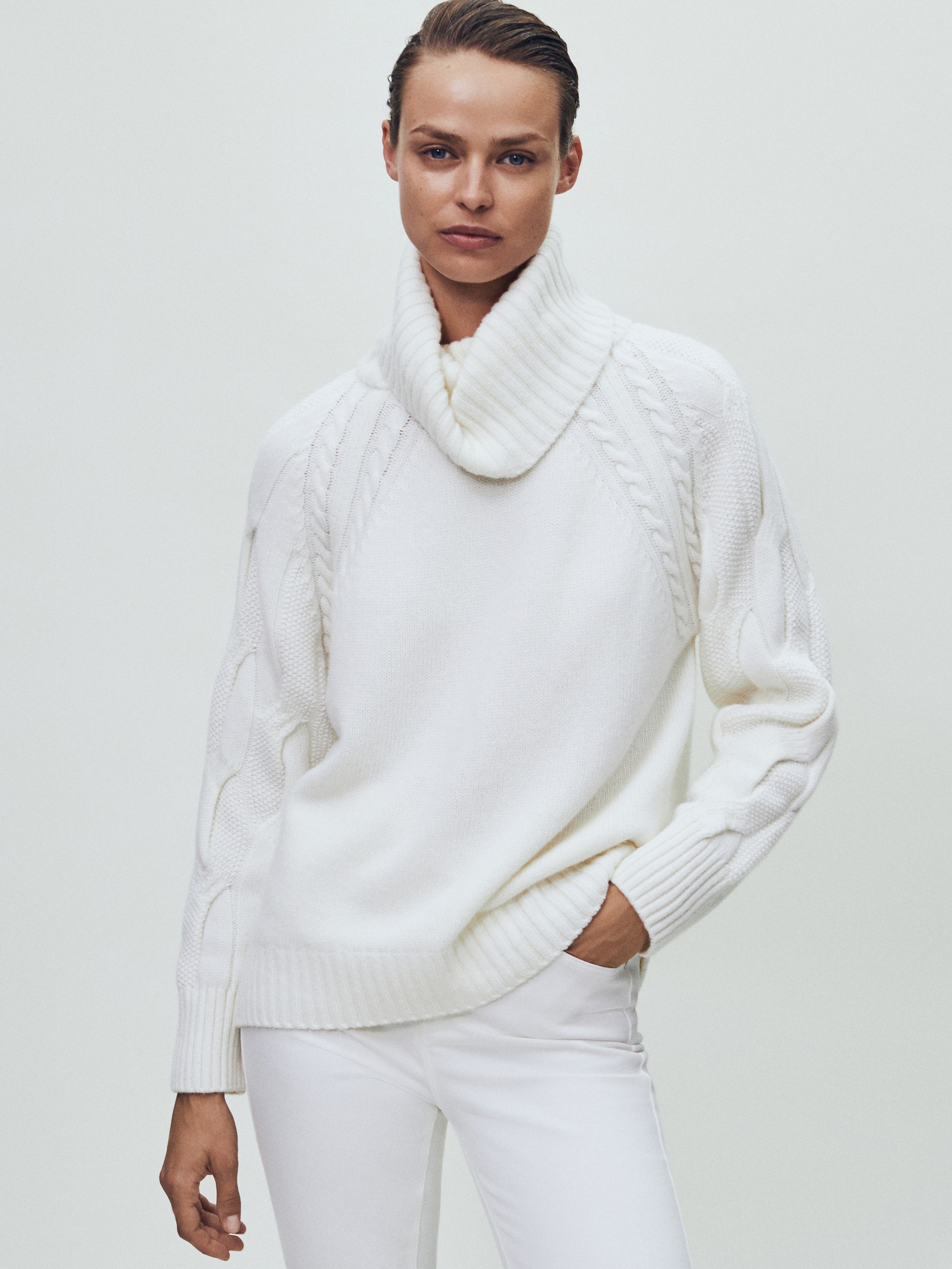 massimo dutti high neck sweater