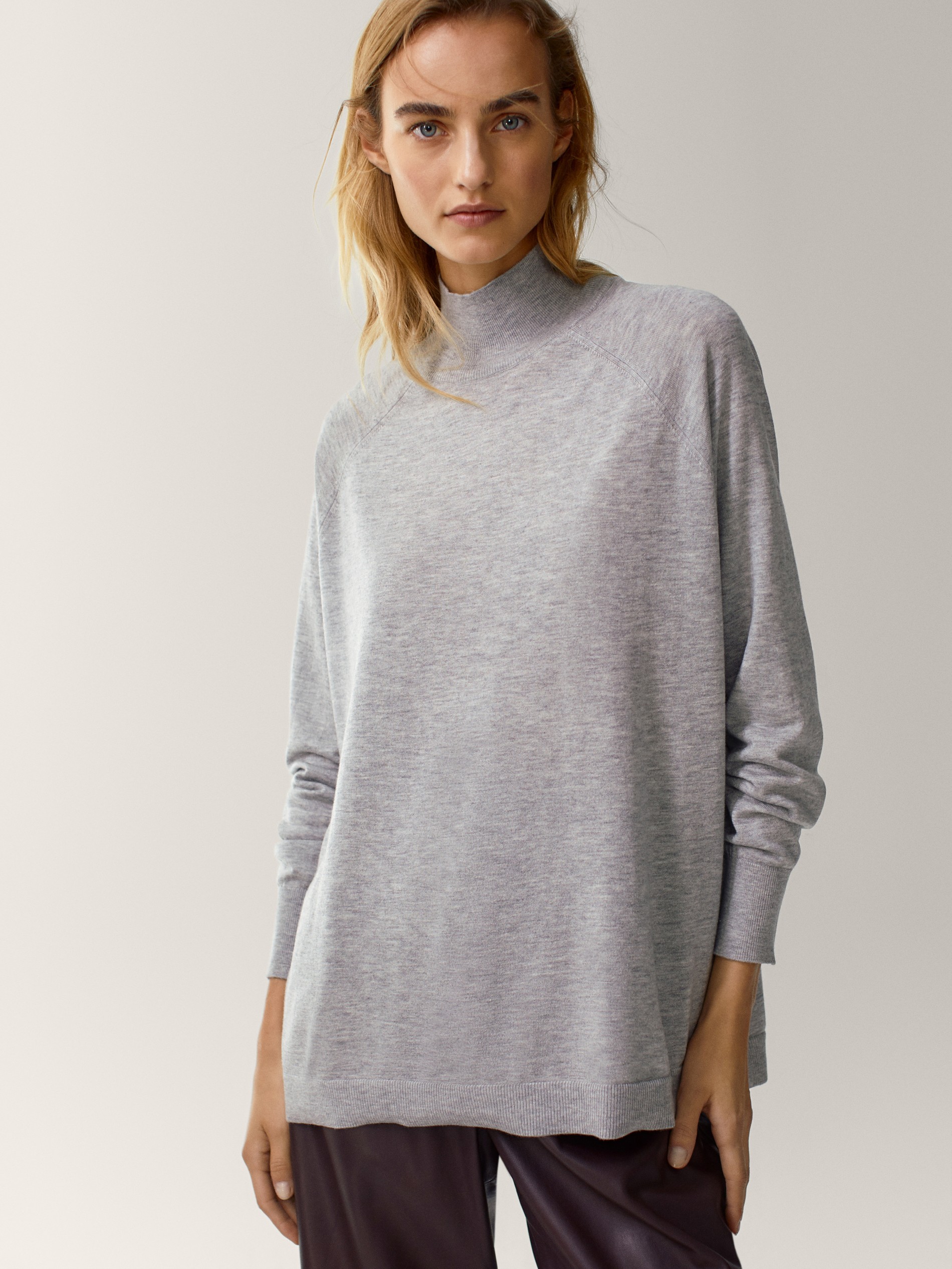 massimo dutti high neck sweater