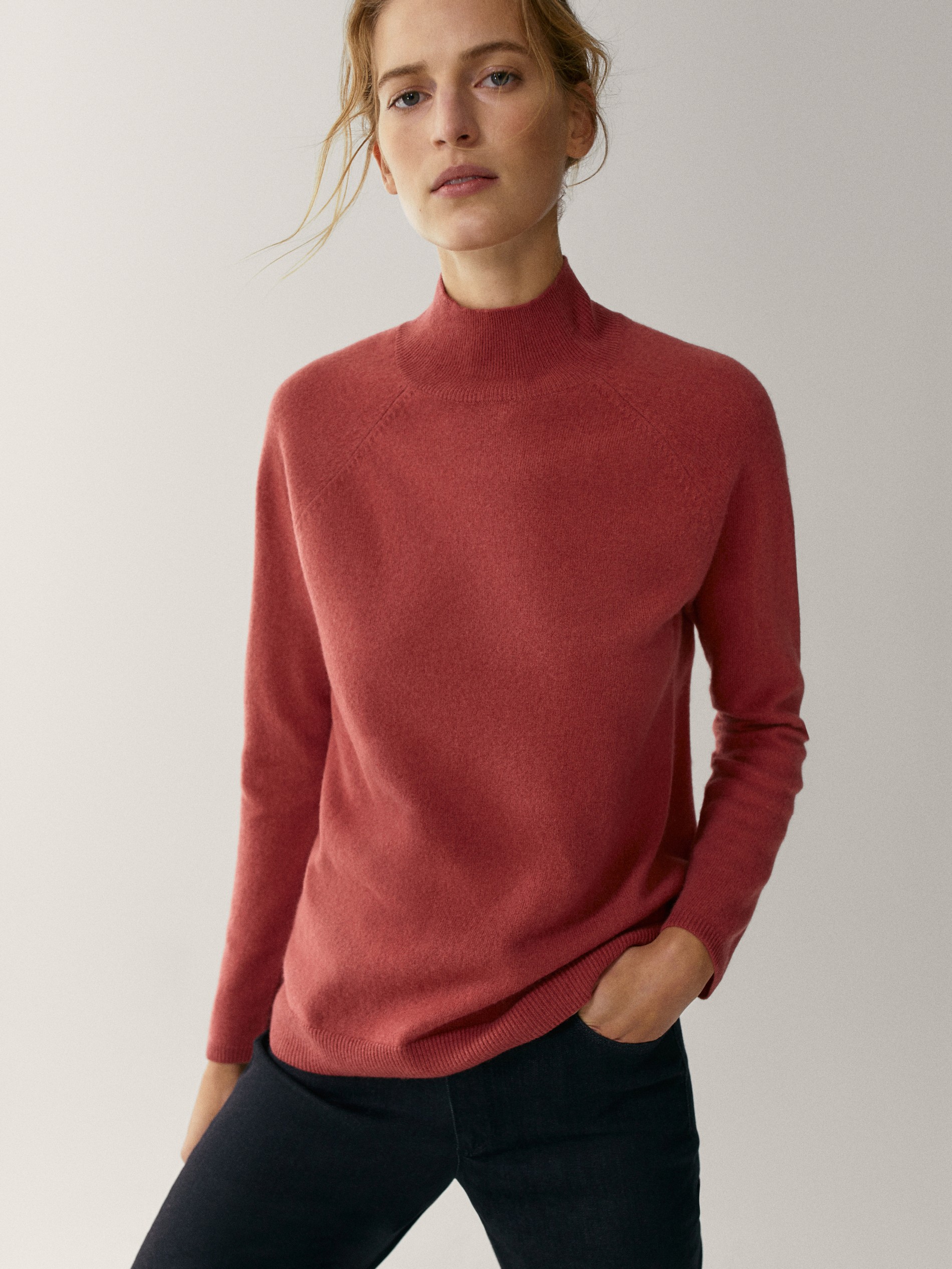 mock turtleneck sweater