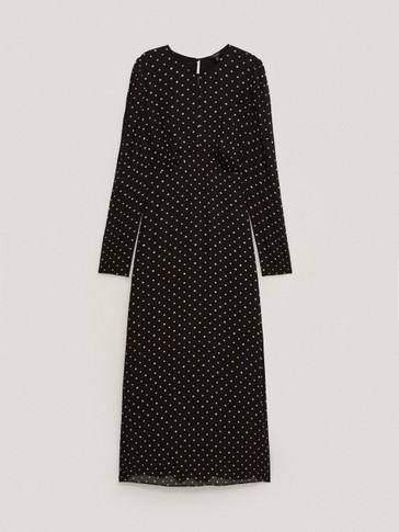 massimo dutti polka dot dress