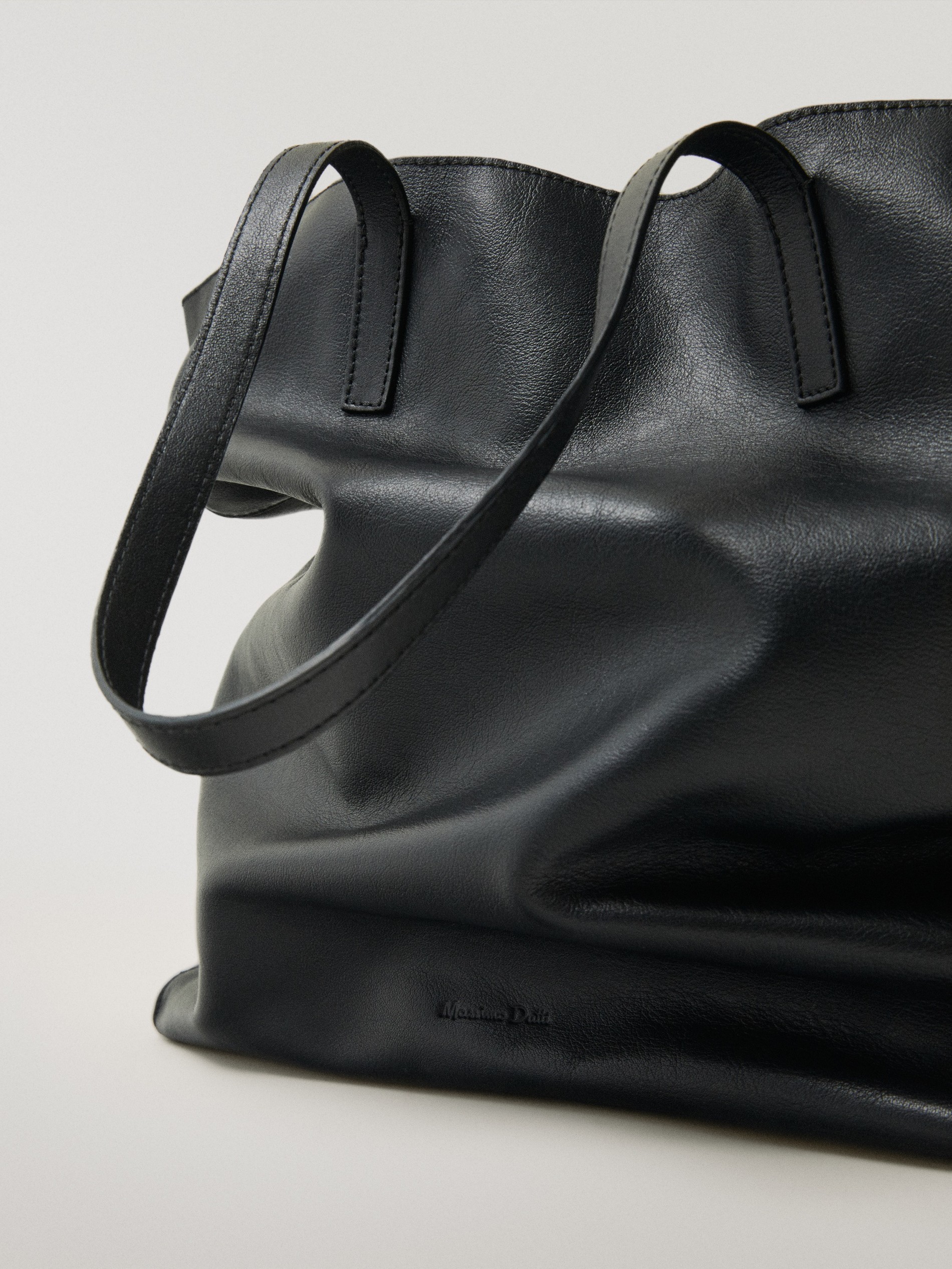 massimo dutti nappa tote bag