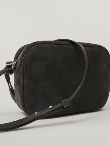 attack second hand Bank Split suede crossbody bag - null - Massimo Dutti