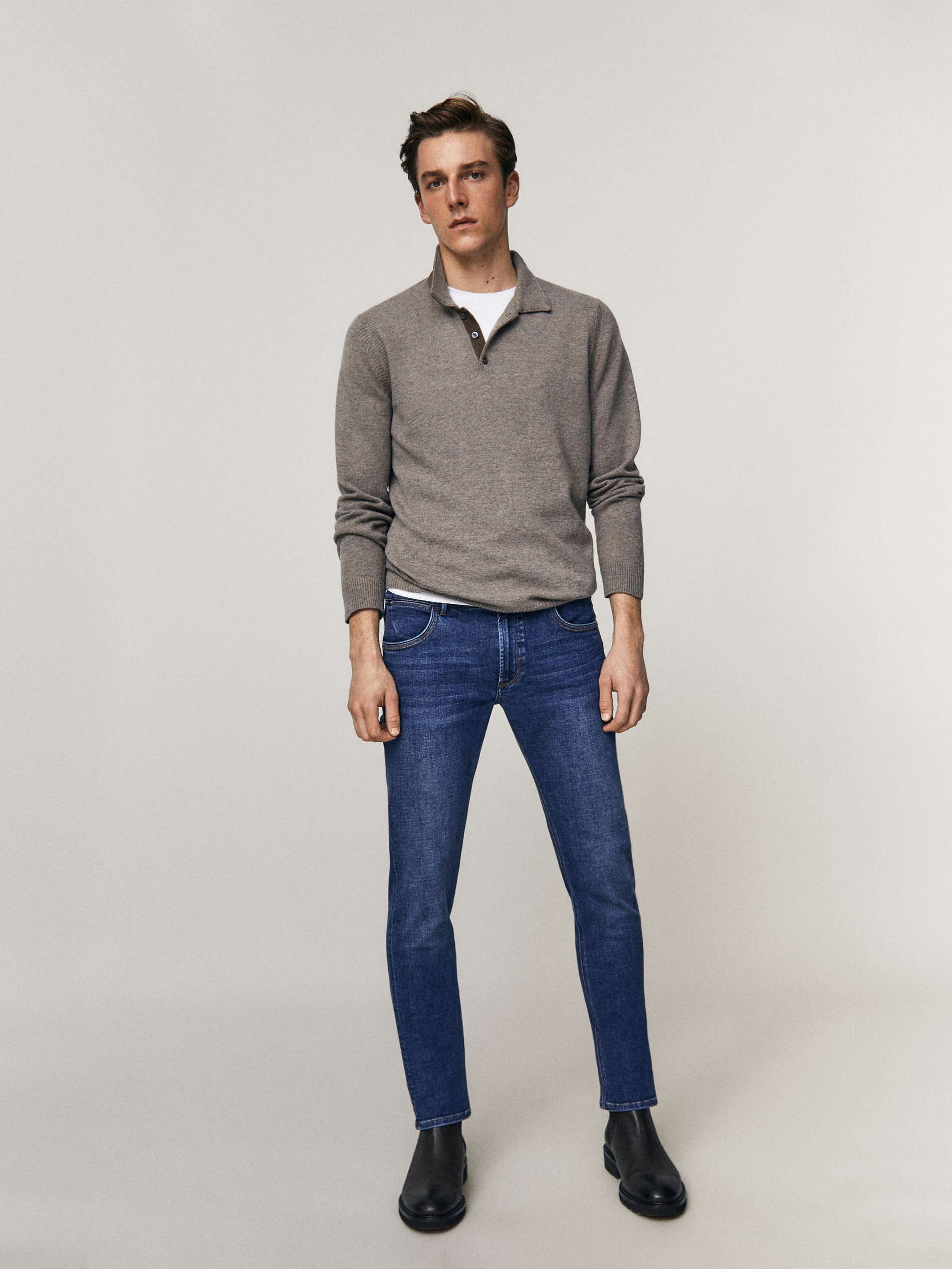 massimo dutti coated jeans