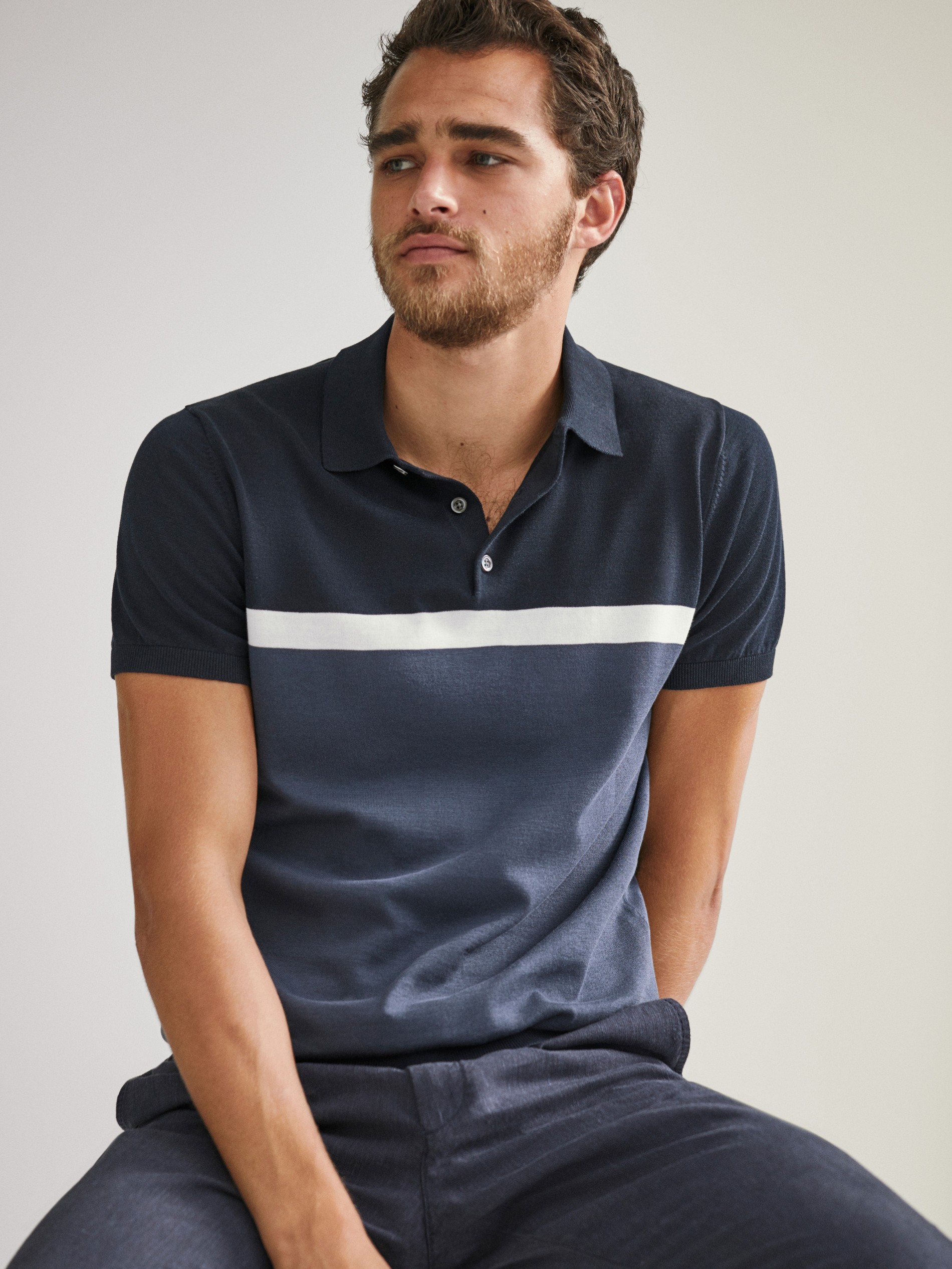 short sleeve polo sweater