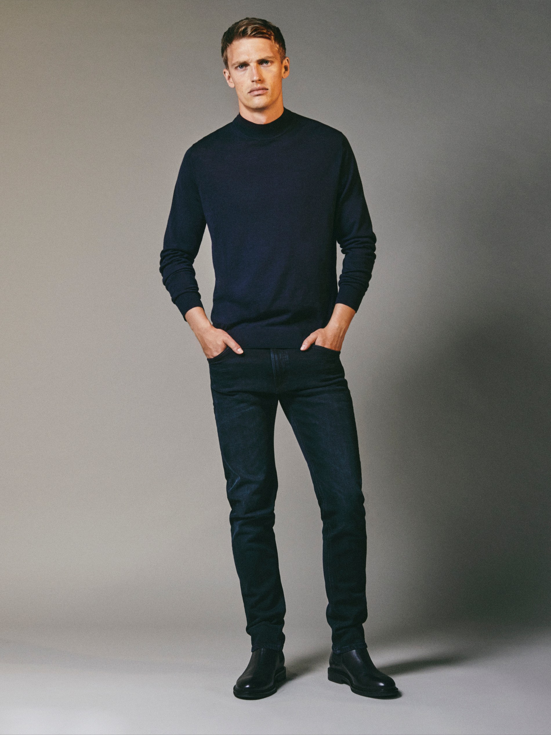 high neck sweater for men