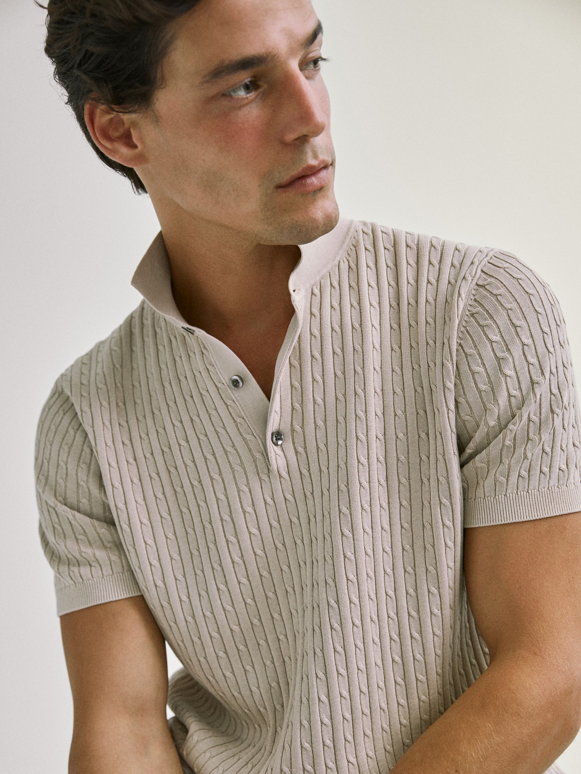 short sleeve polo sweater