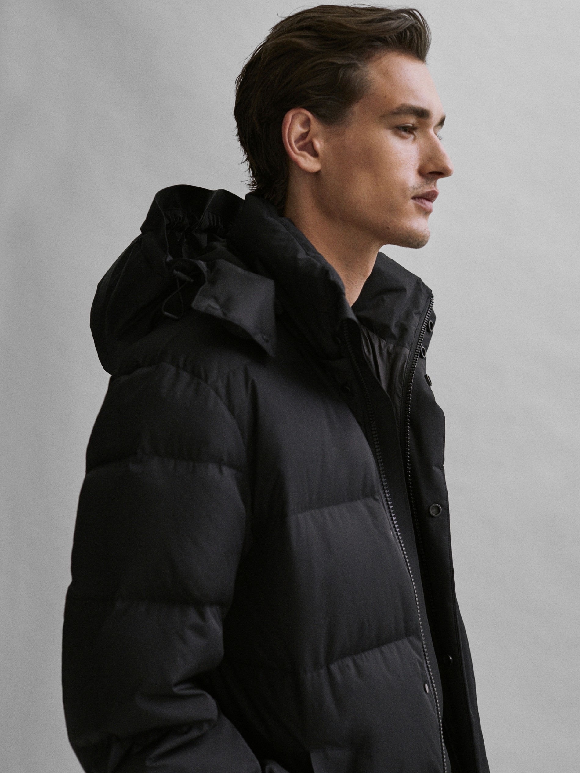 massimo dutti black puffer jacket