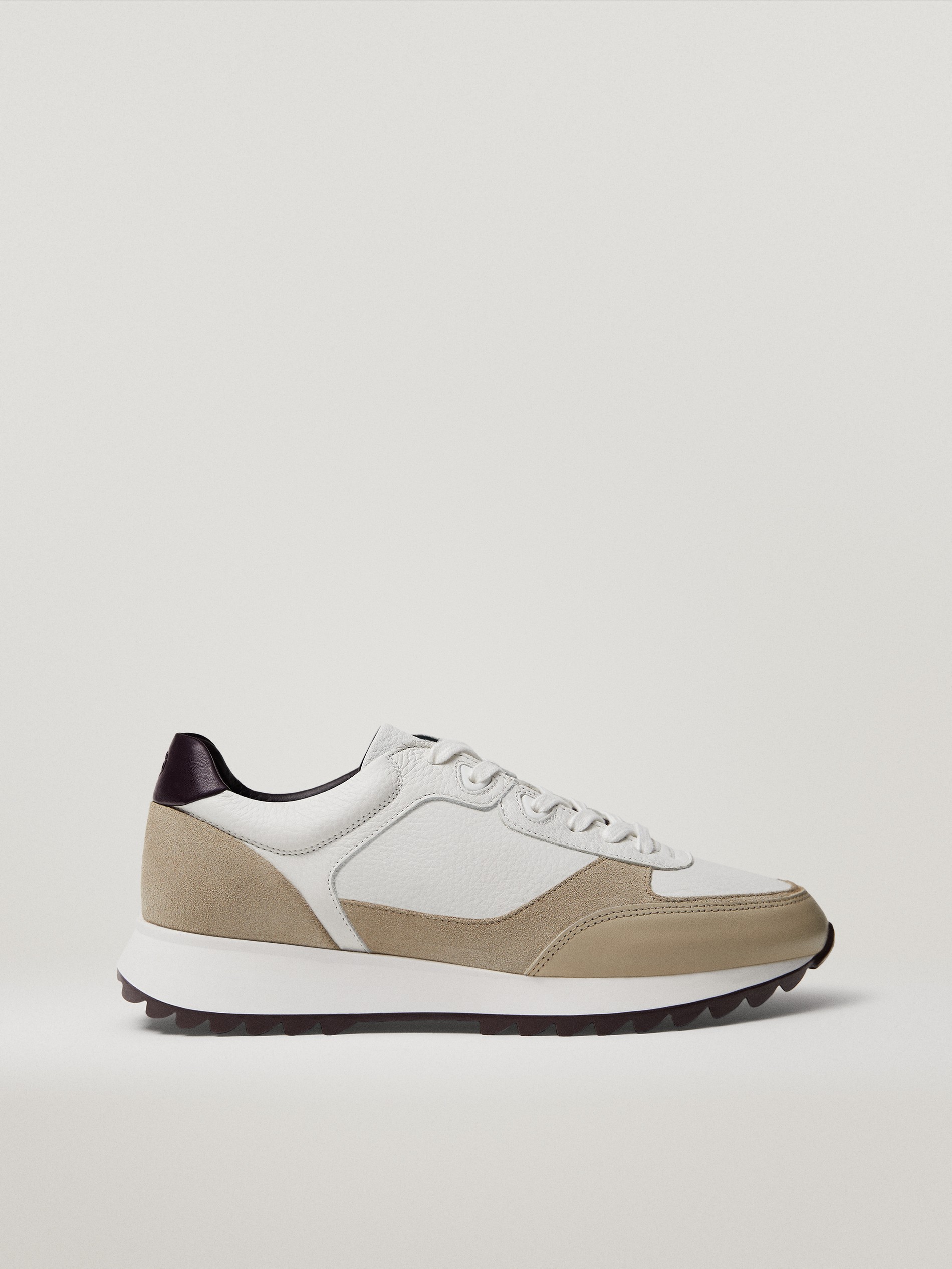 massimo dutti white leather trainers