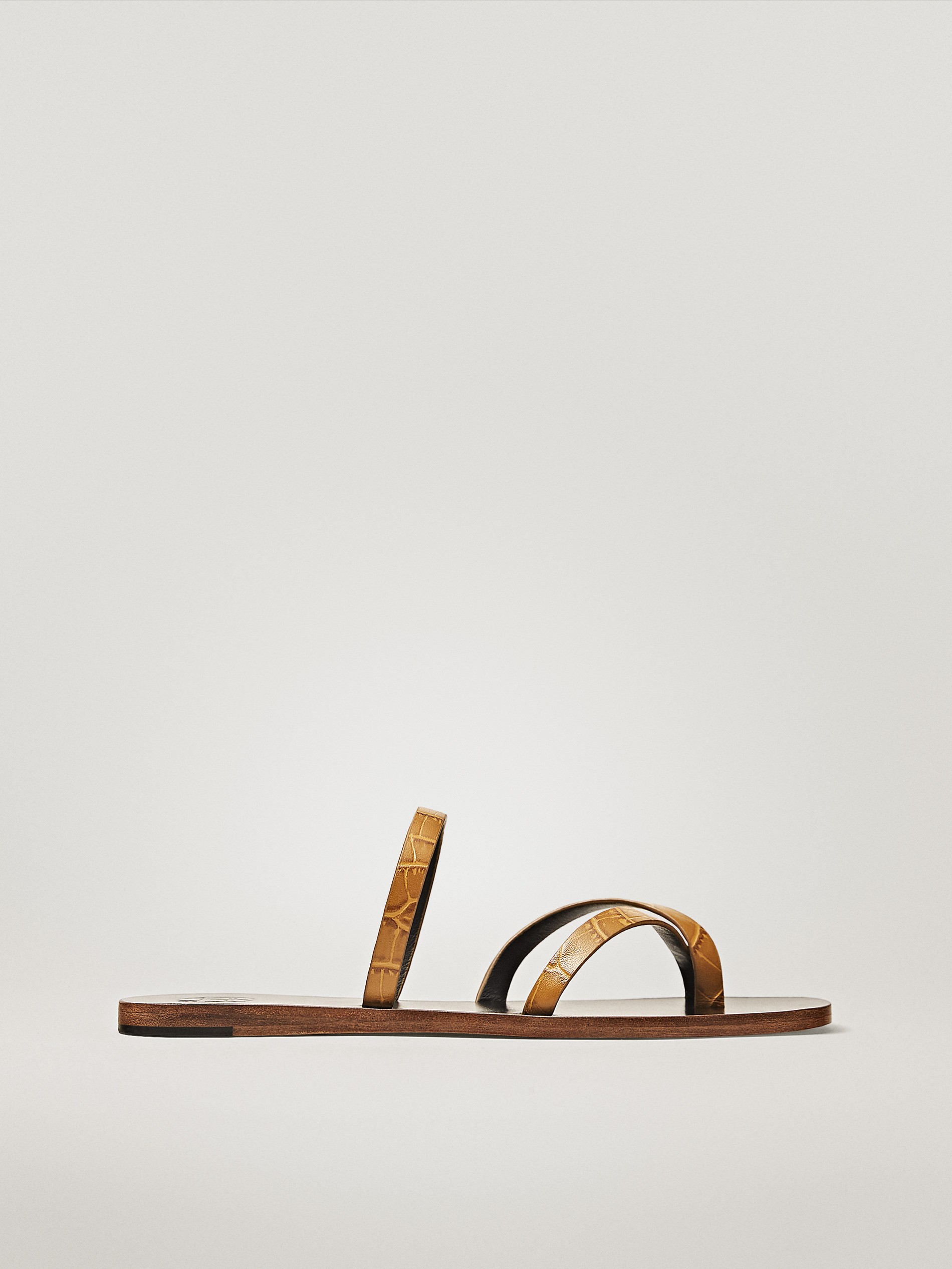 mustard yellow flat sandals