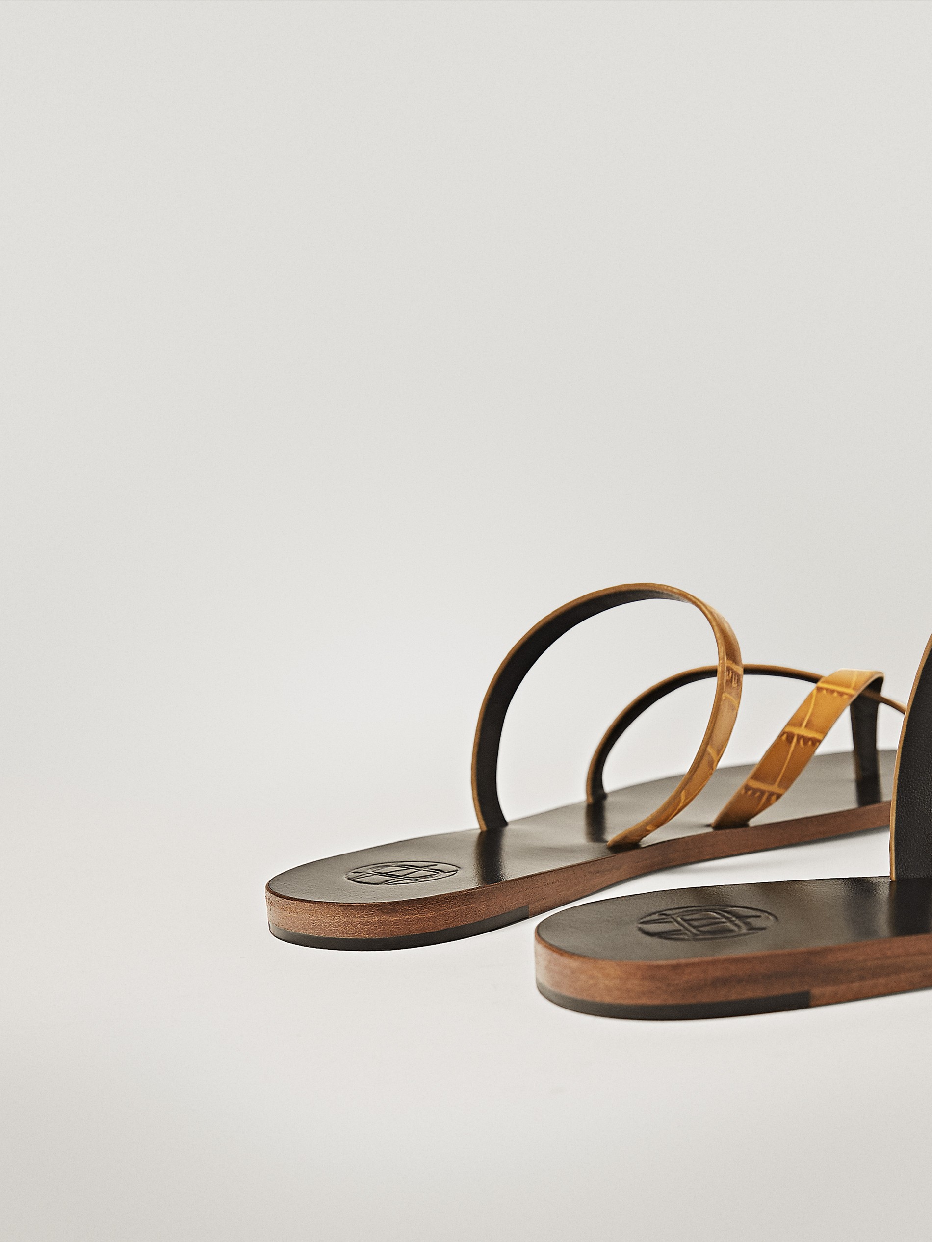 mustard yellow flat sandals