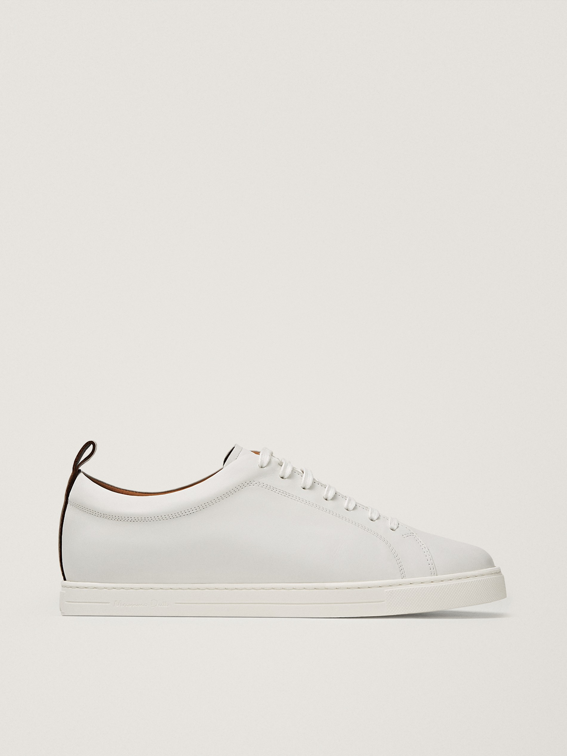 WHITE TRAINERS WITH HEEL TAB - Women 