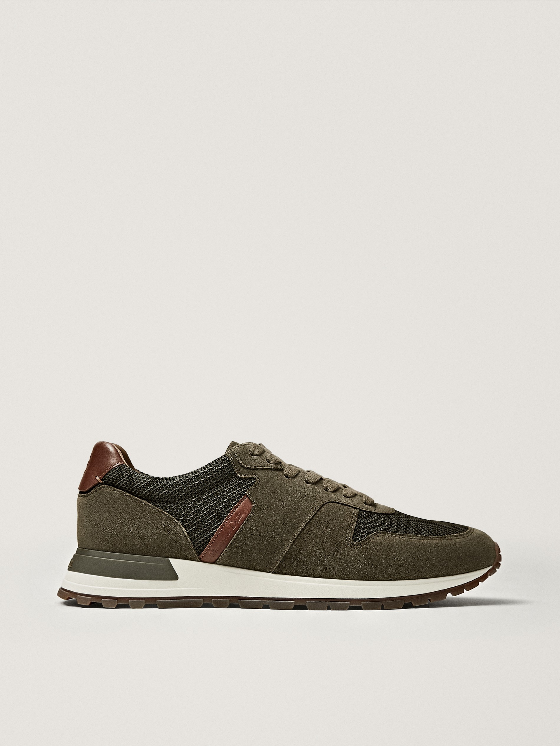 khaki suede trainers