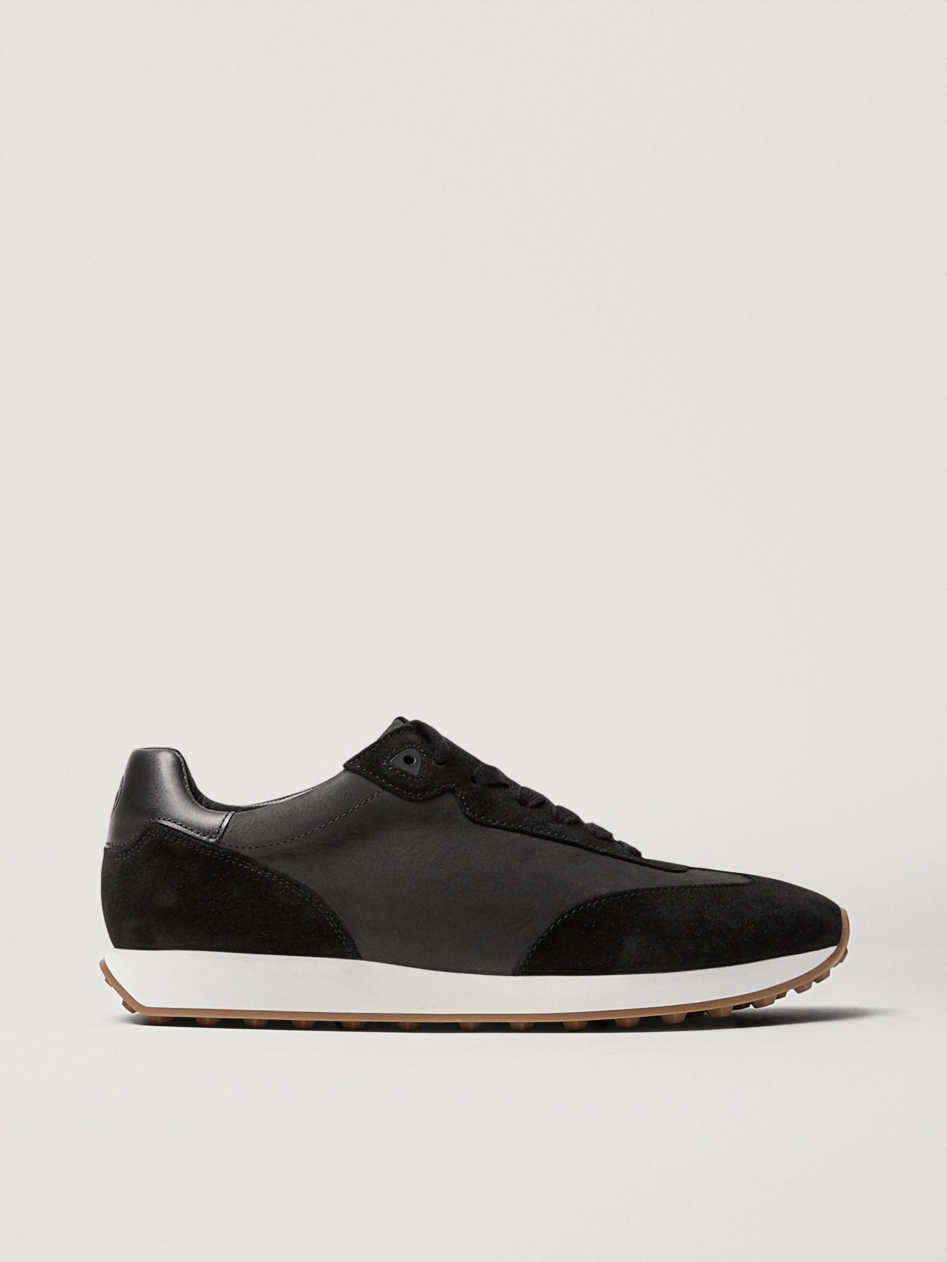 black nubuck trainers