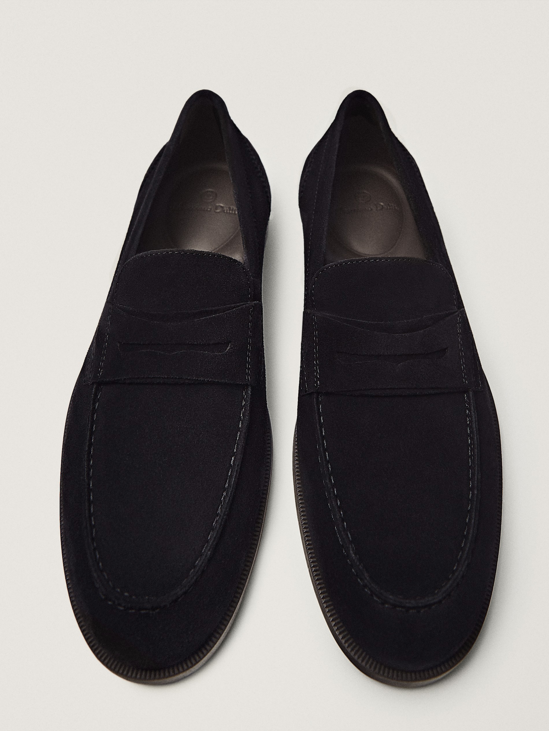 navy blue penny loafers