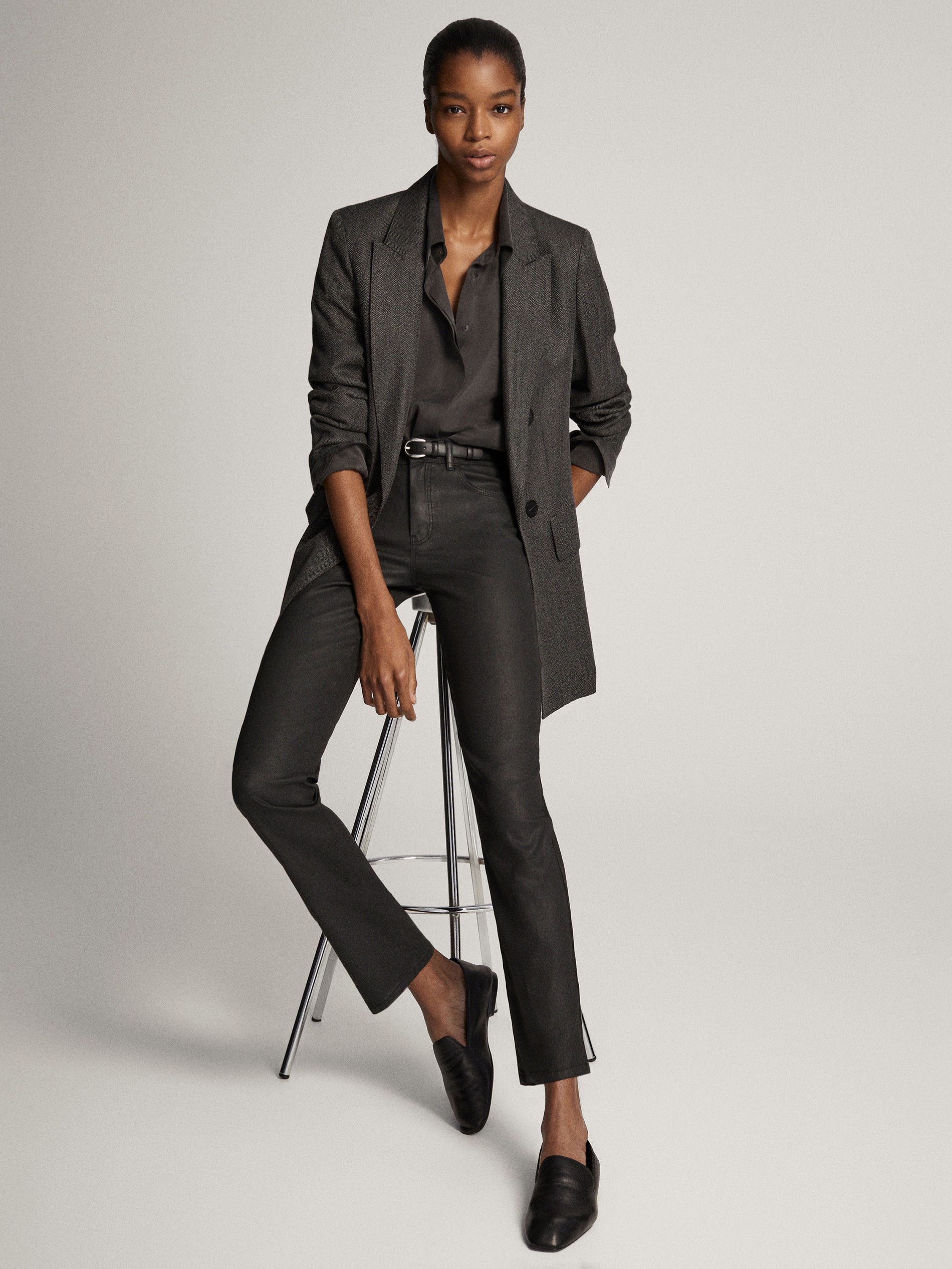 massimo dutti mid rise slim cropped