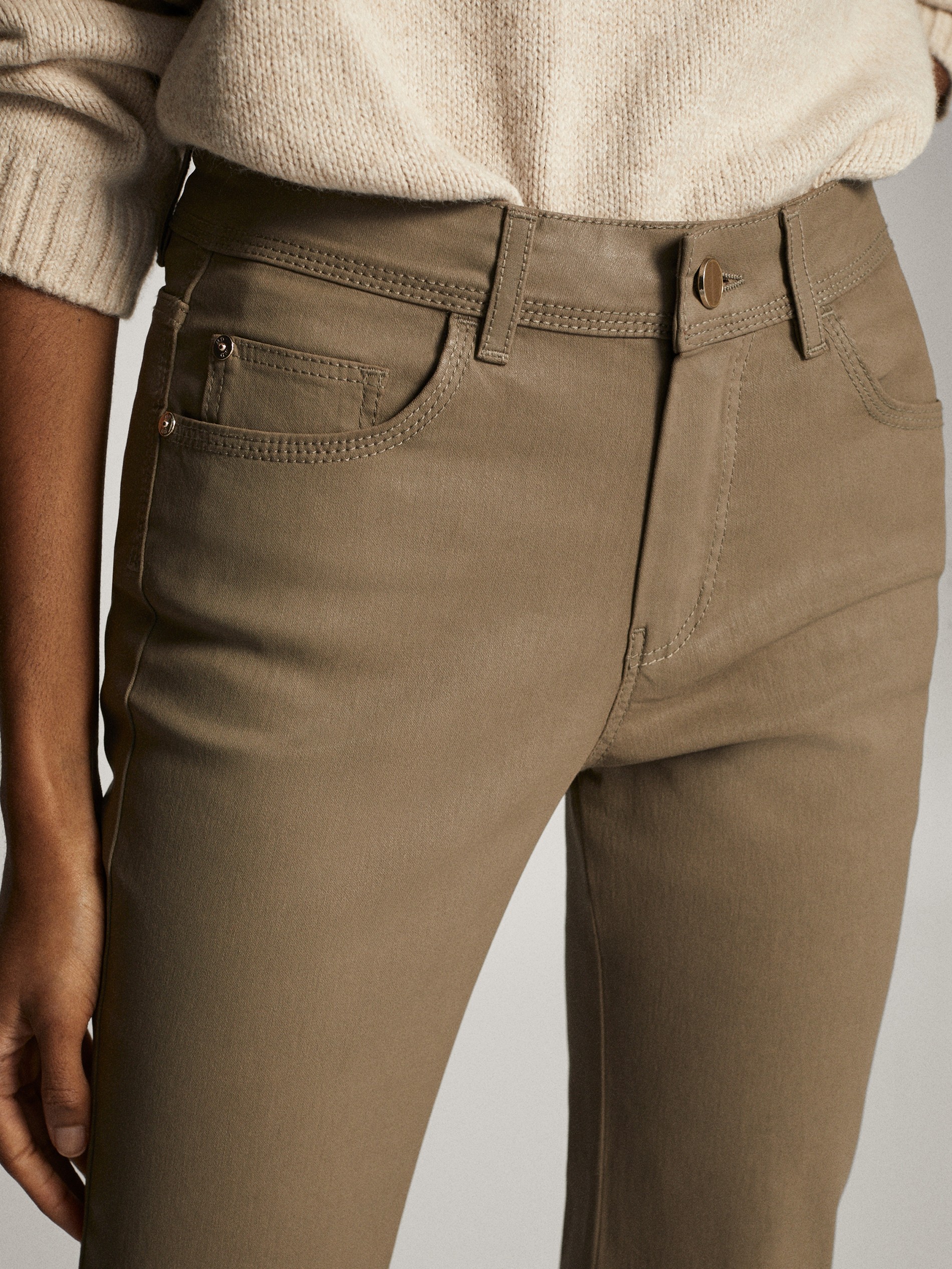 massimo dutti mid rise slim cropped