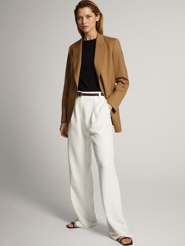 Massimo dutti camel blazer clearance