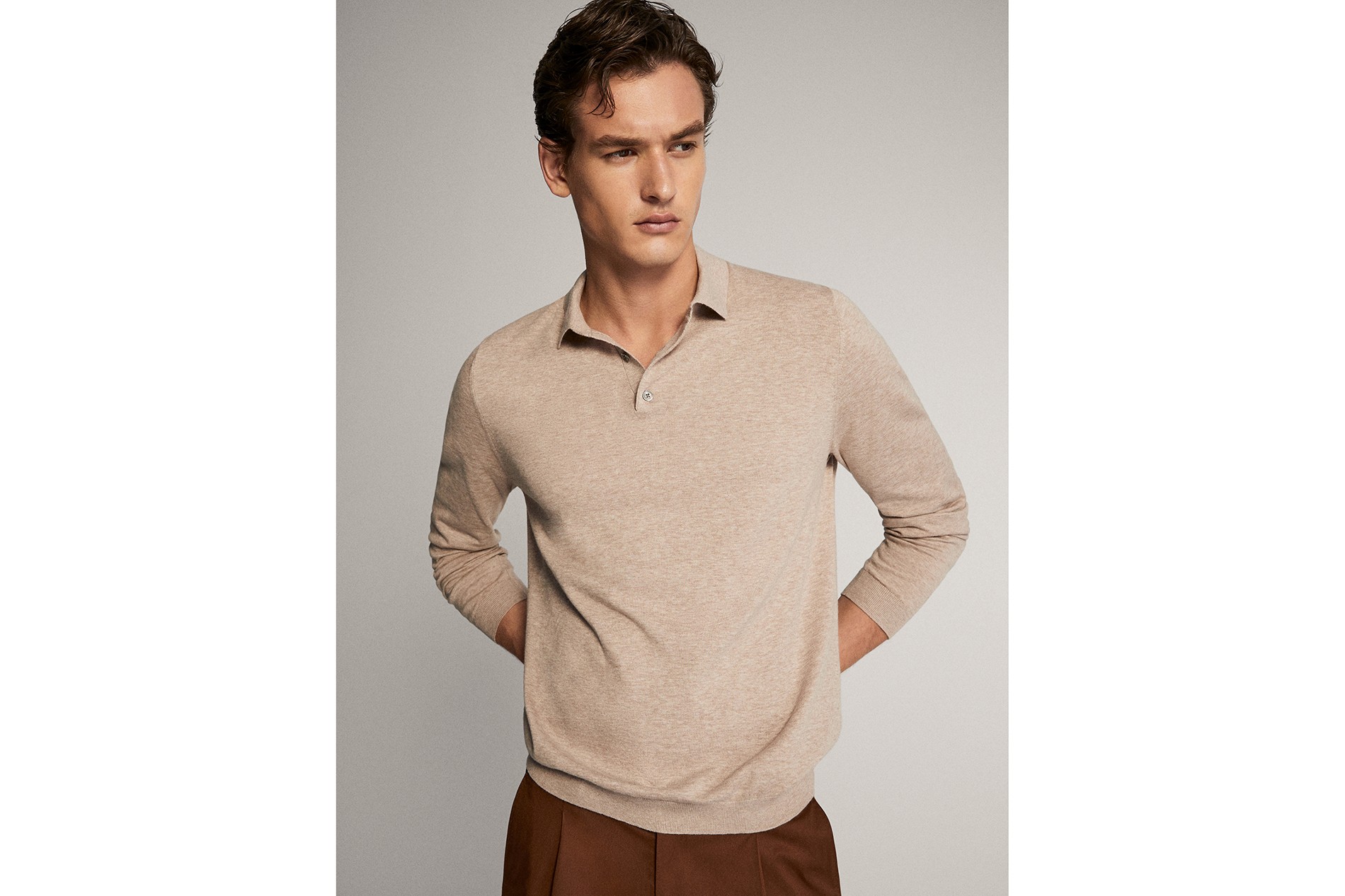 mens long sleeve polo sale