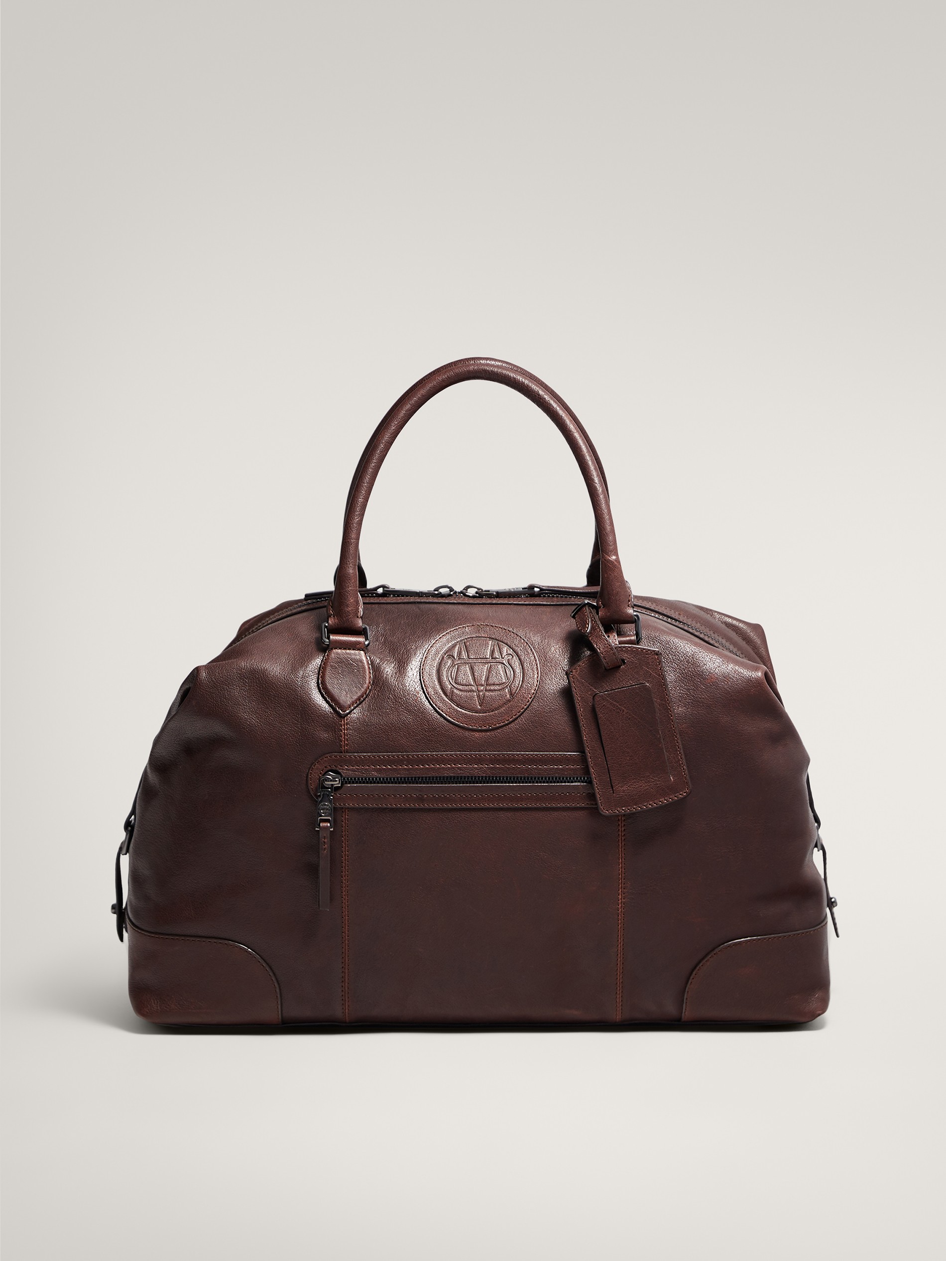 leather weekender bag mens