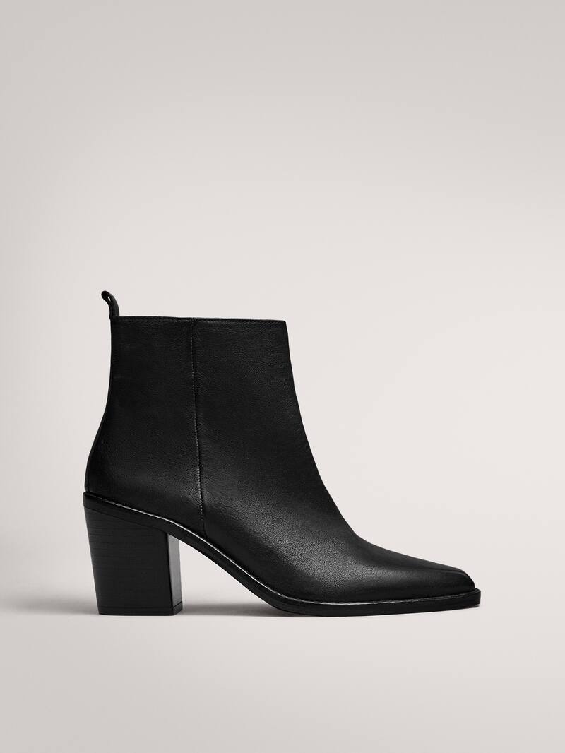 Block Heel Ankle Boots Women Massimo Dutti