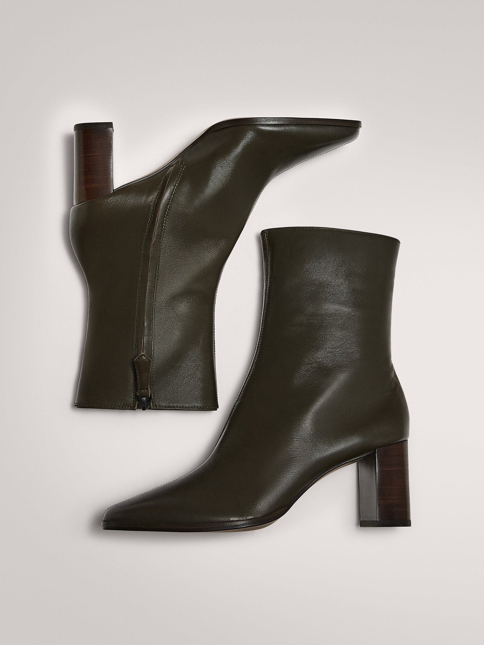 ankle boots wooden heel