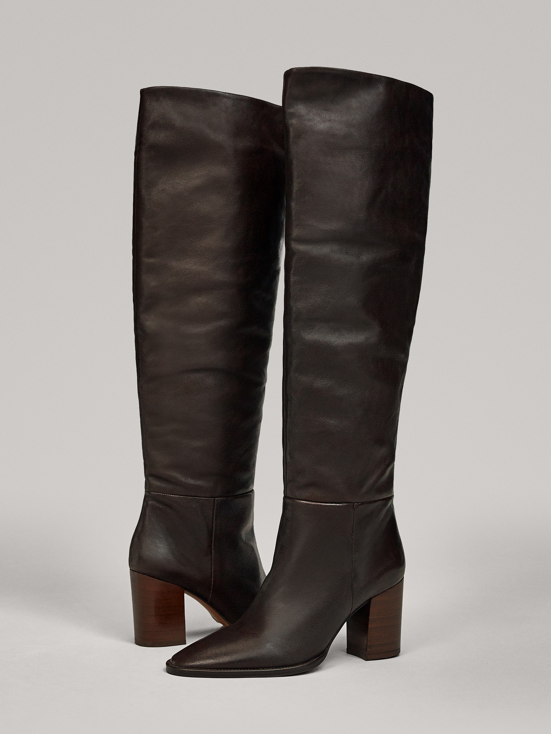 leather over the knee boots