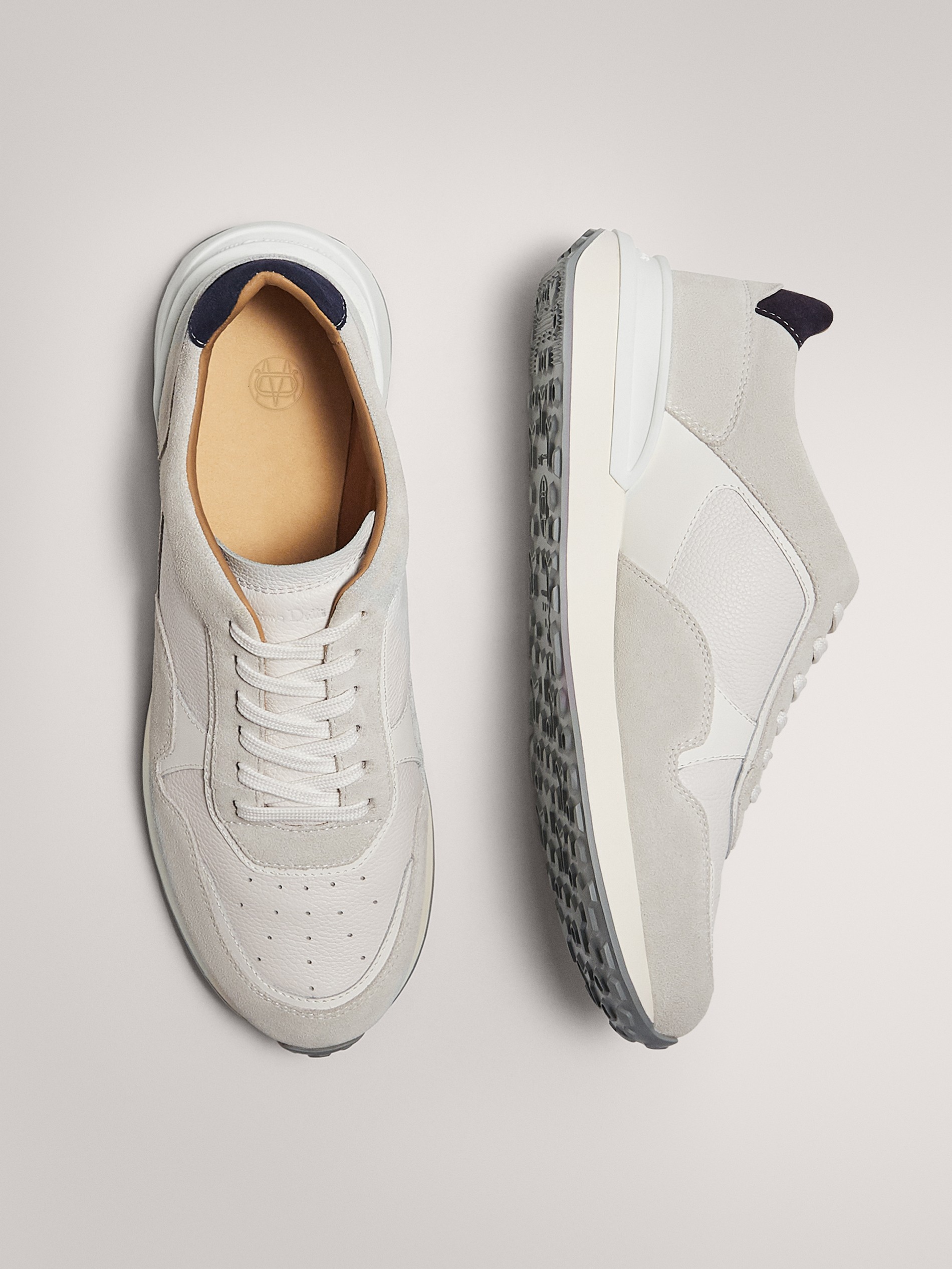 massimo dutti white leather trainers