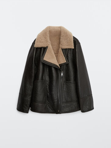 massimo dutti shearling jacket