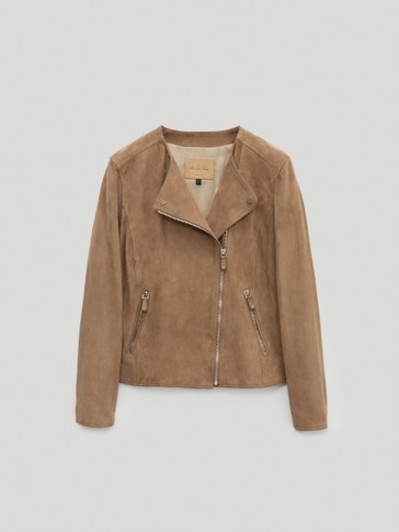 long suede biker jacket