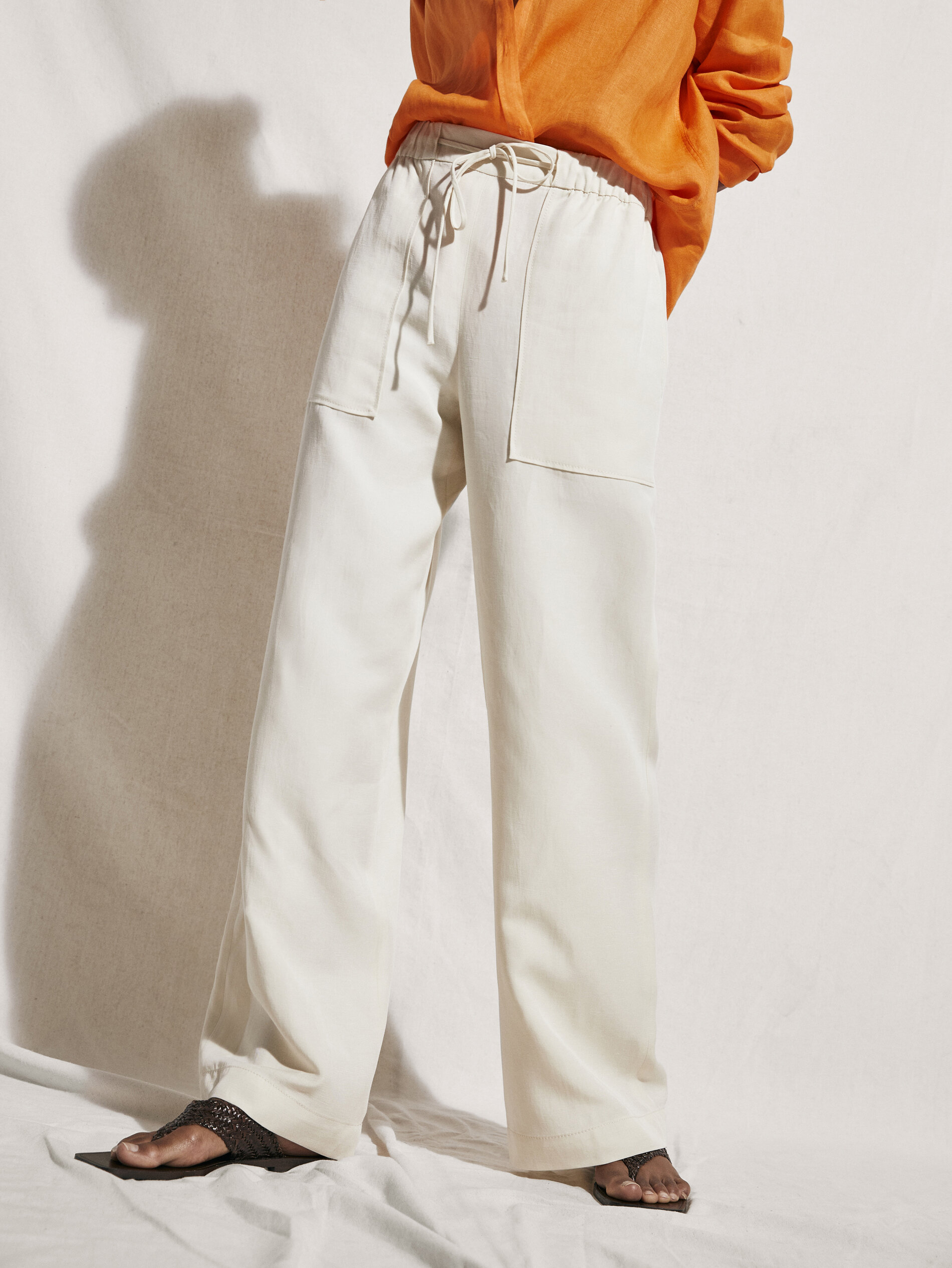 Flowing palazzo trousers - null 