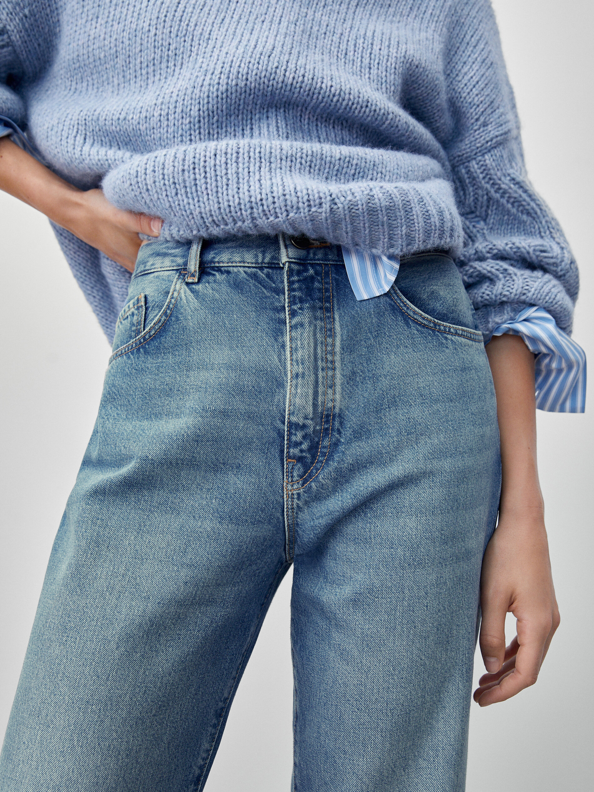 high-waist jeans - null - Massimo Dutti