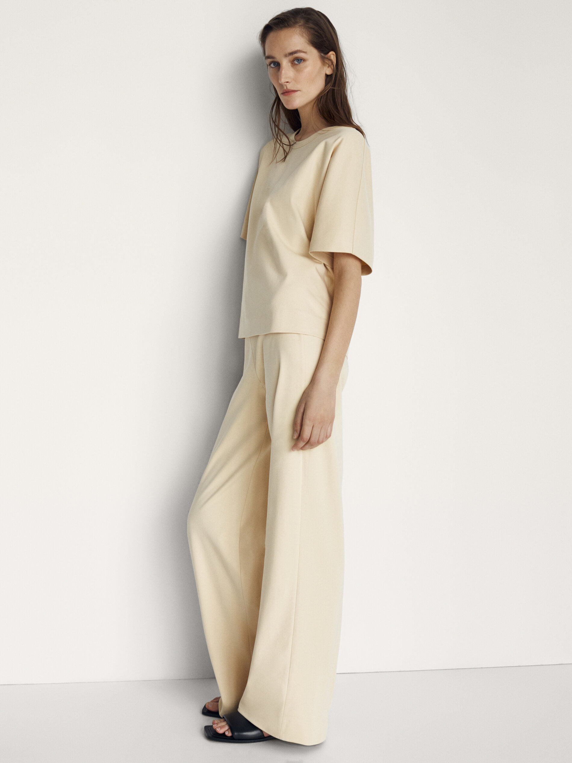 Wide-leg cotton trousers - Women 